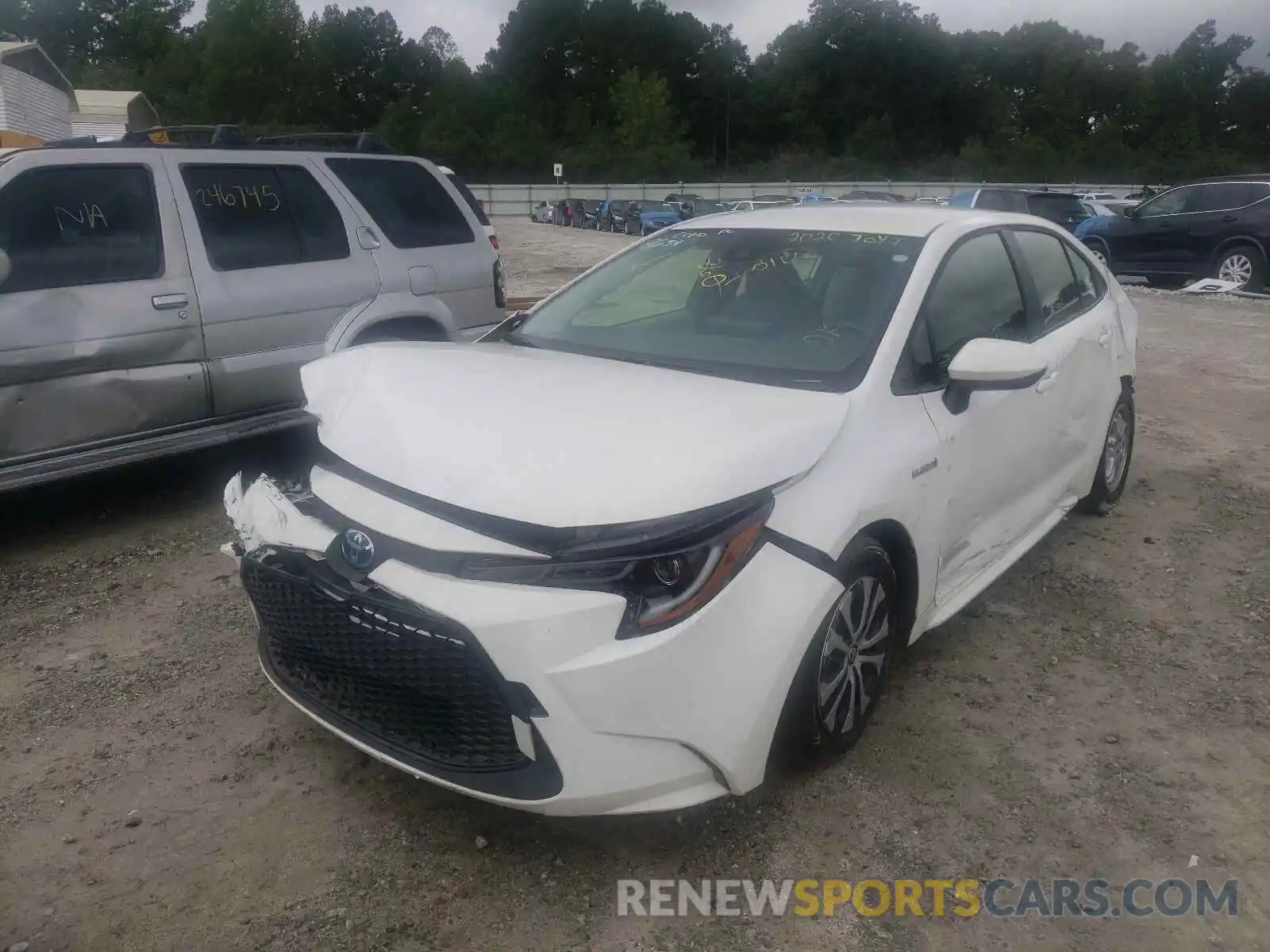 2 Photograph of a damaged car JTDEBRBE9LJ028634 TOYOTA COROLLA 2020