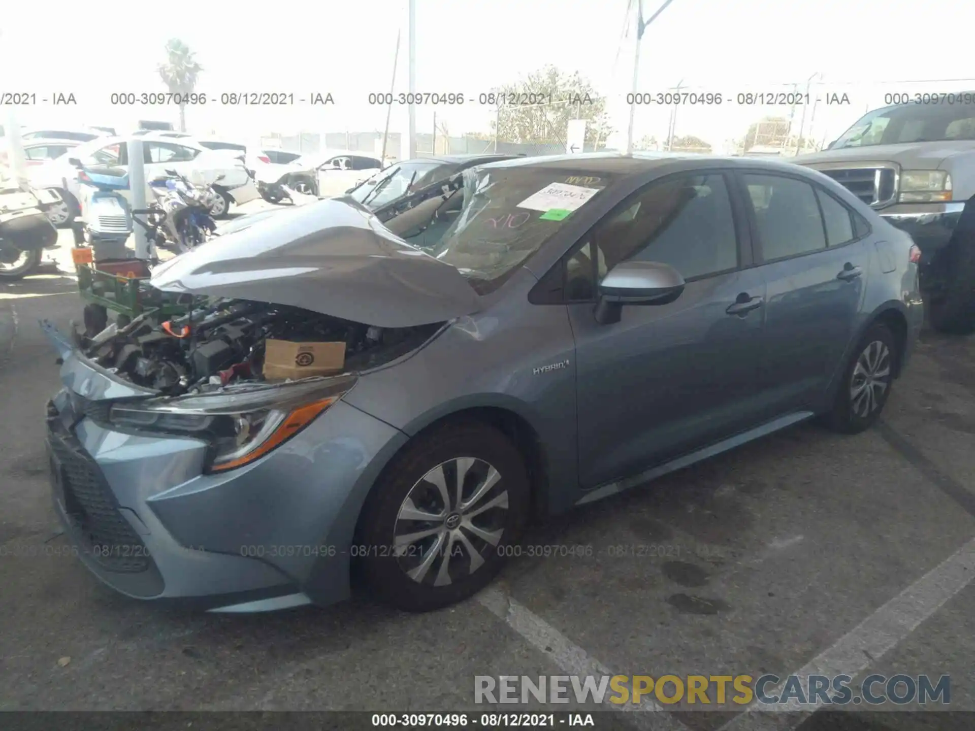 2 Photograph of a damaged car JTDEBRBE9LJ029797 TOYOTA COROLLA 2020