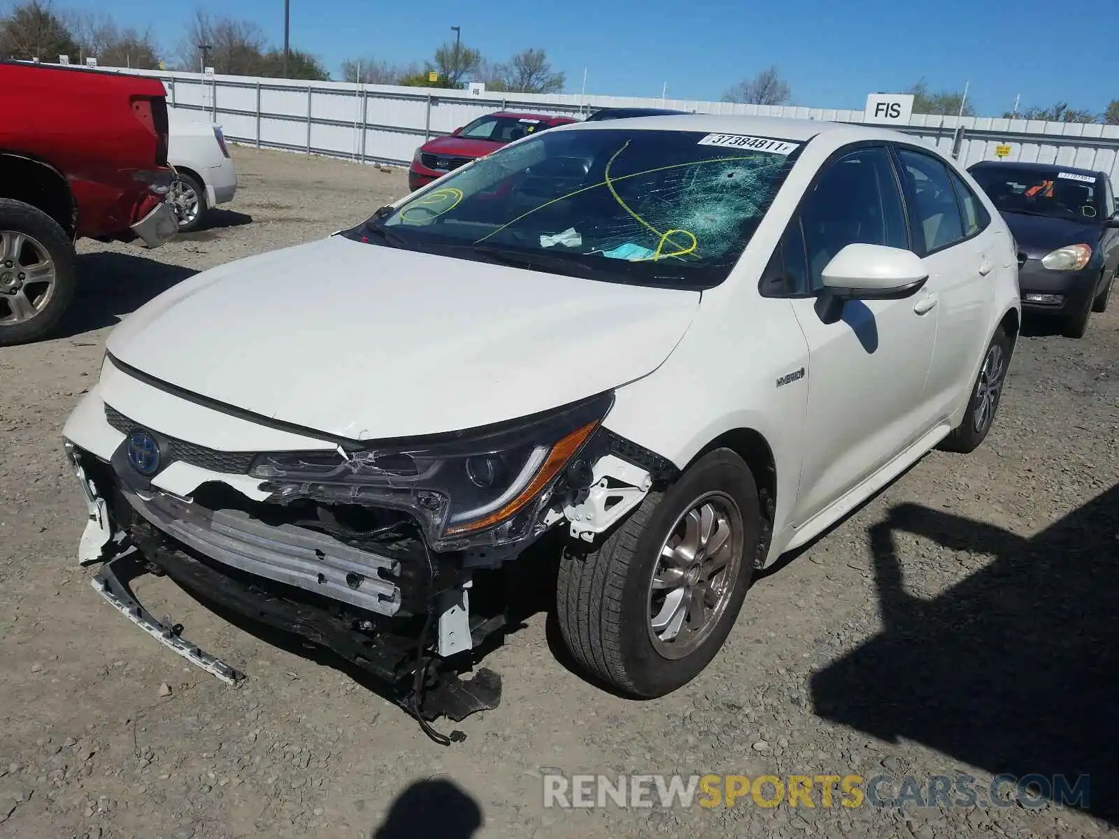 2 Photograph of a damaged car JTDEBRBE9LJ030013 TOYOTA COROLLA 2020