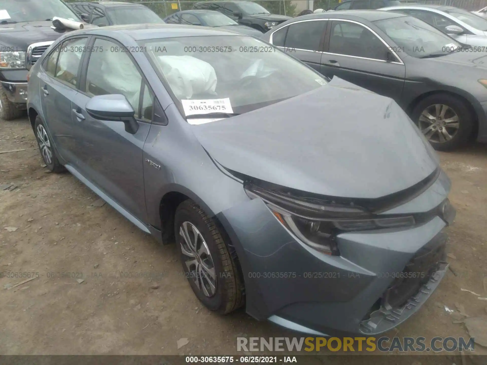 1 Photograph of a damaged car JTDEBRBE9LJ030349 TOYOTA COROLLA 2020