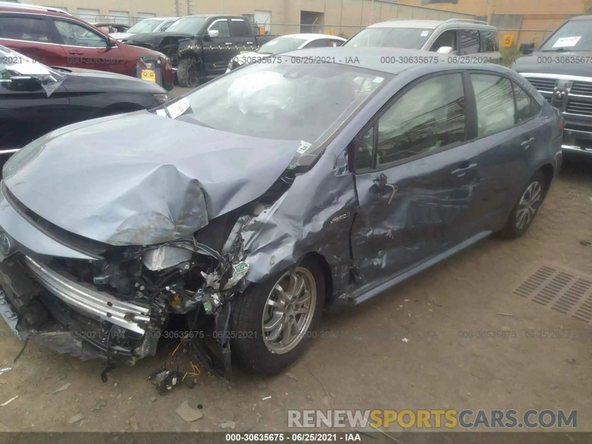 2 Photograph of a damaged car JTDEBRBE9LJ030349 TOYOTA COROLLA 2020