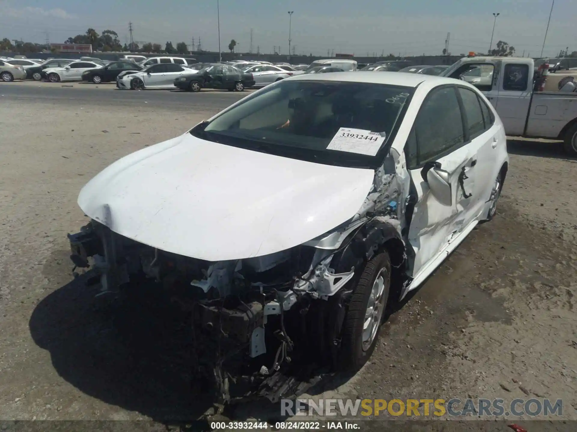 2 Photograph of a damaged car JTDEBRBE9LJ030643 TOYOTA COROLLA 2020