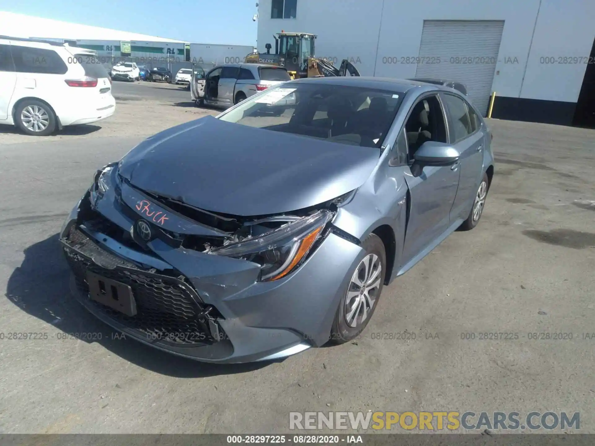 2 Photograph of a damaged car JTDEBRBE9LJ031193 TOYOTA COROLLA 2020