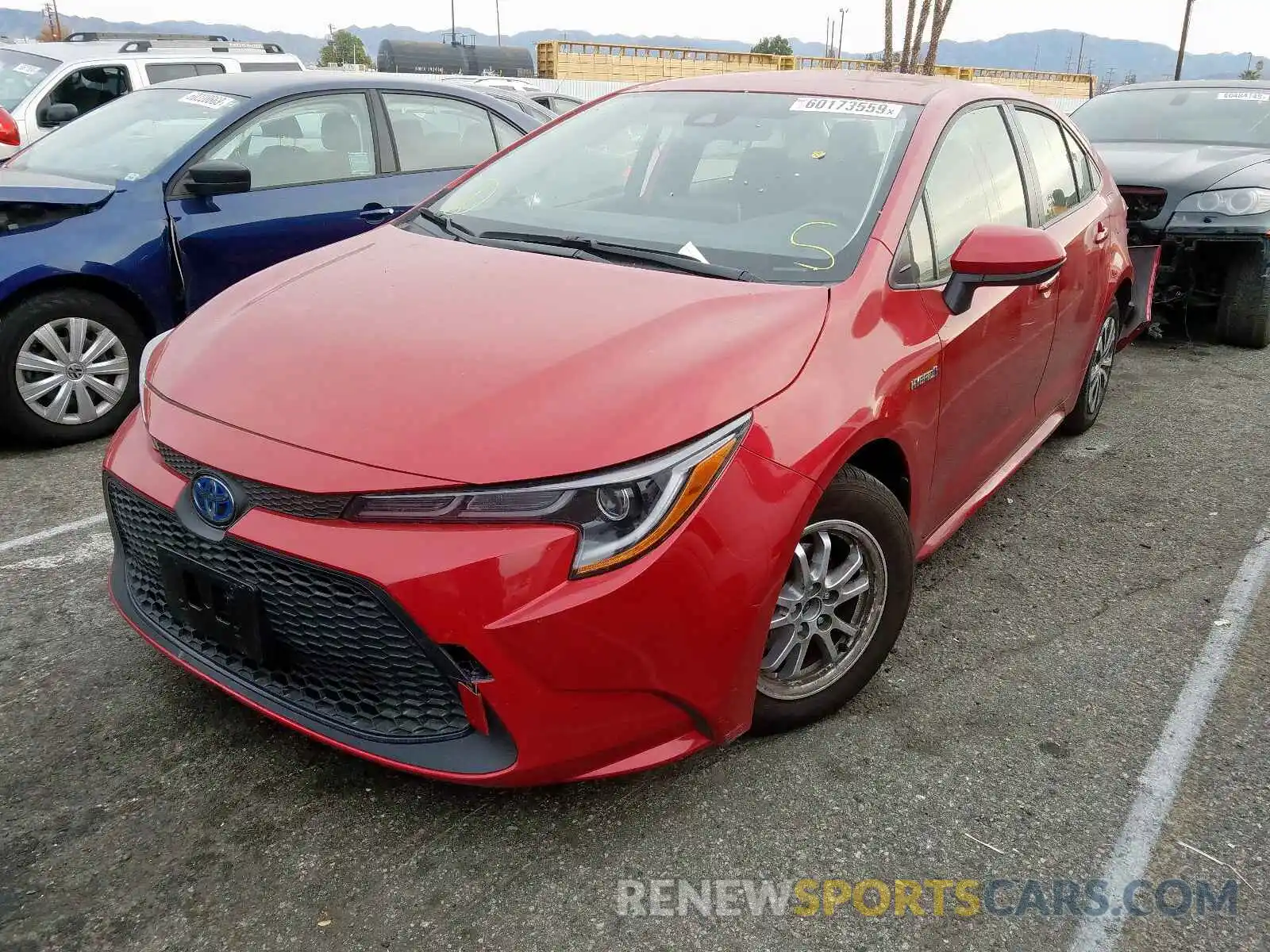 2 Photograph of a damaged car JTDEBRBEXLJ000499 TOYOTA COROLLA 2020