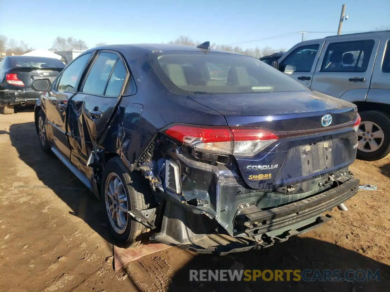 3 Photograph of a damaged car JTDEBRBEXLJ000549 TOYOTA COROLLA 2020