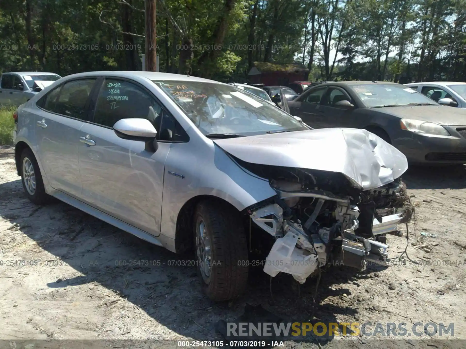 1 Photograph of a damaged car JTDEBRBEXLJ001121 TOYOTA COROLLA 2020