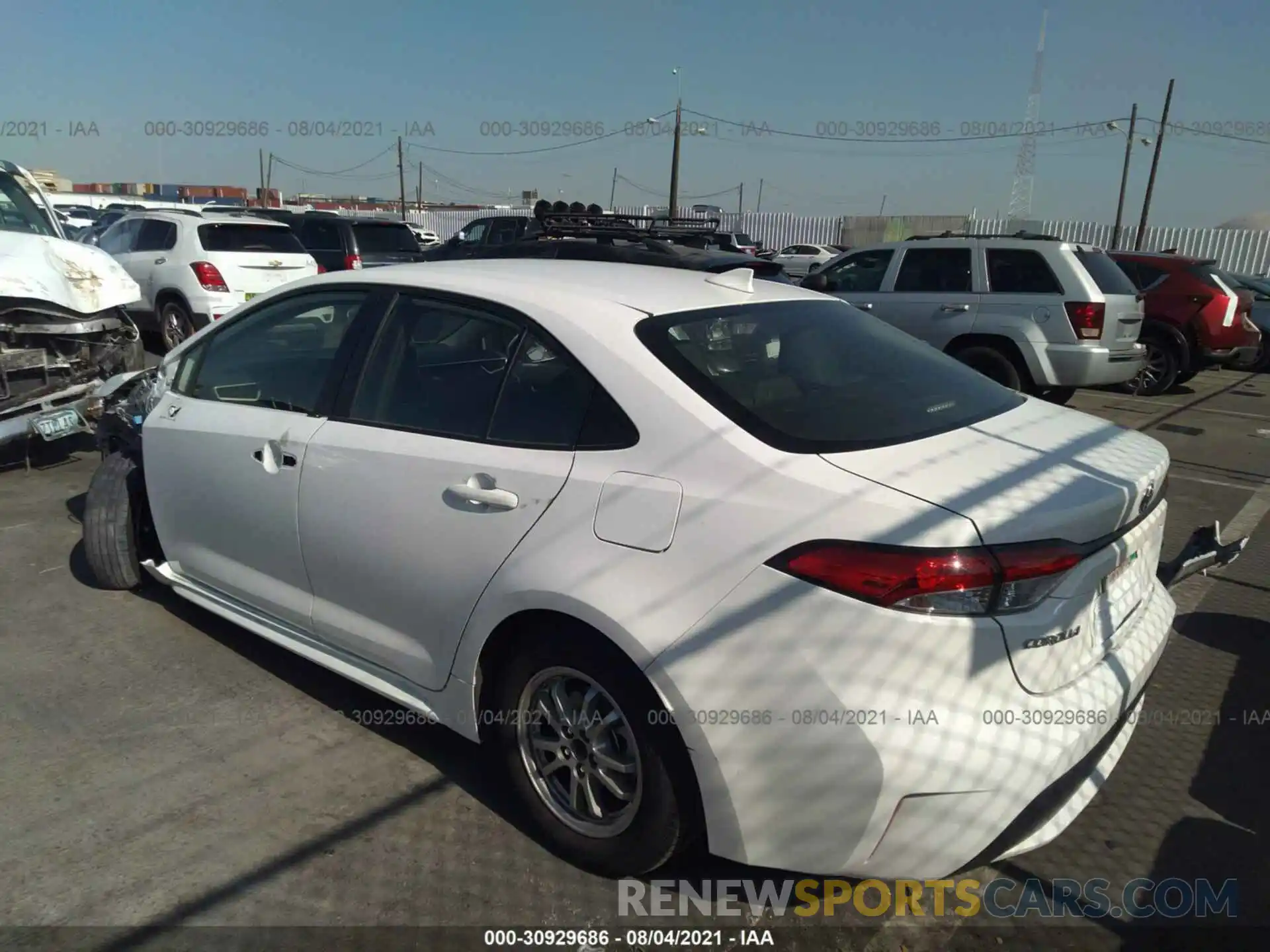 3 Photograph of a damaged car JTDEBRBEXLJ002057 TOYOTA COROLLA 2020