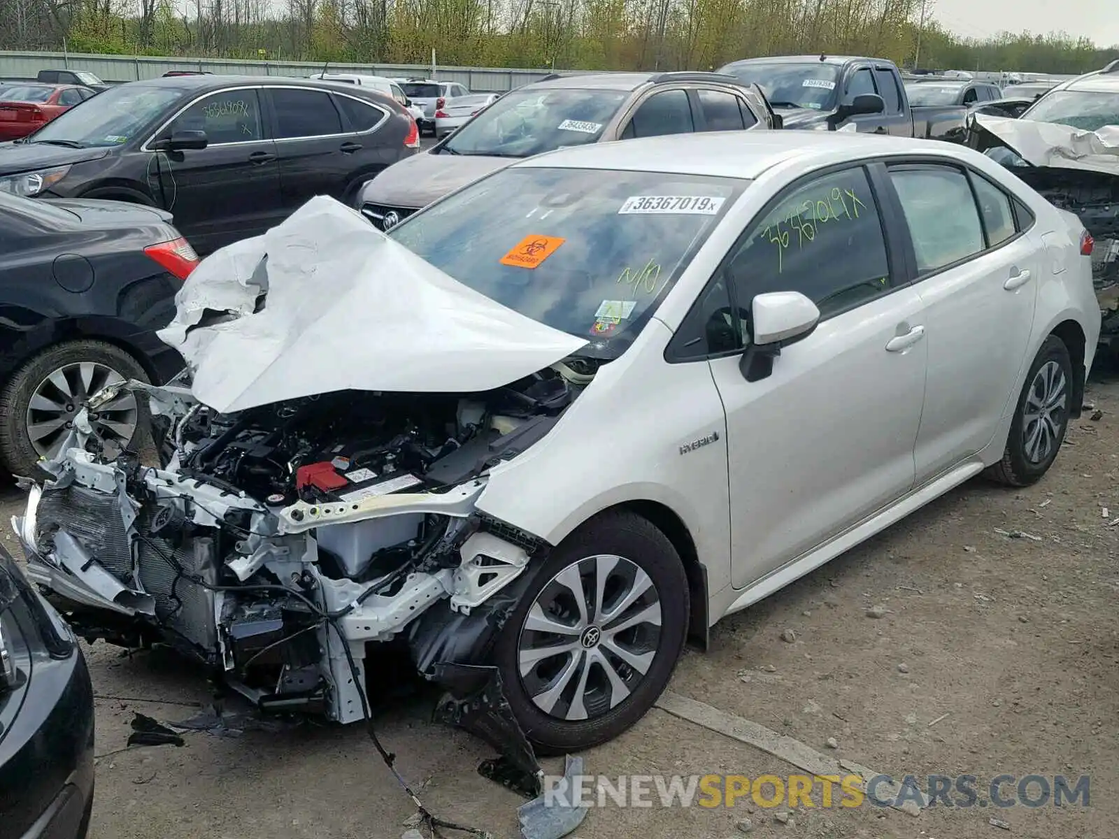 2 Photograph of a damaged car JTDEBRBEXLJ002074 TOYOTA COROLLA 2020