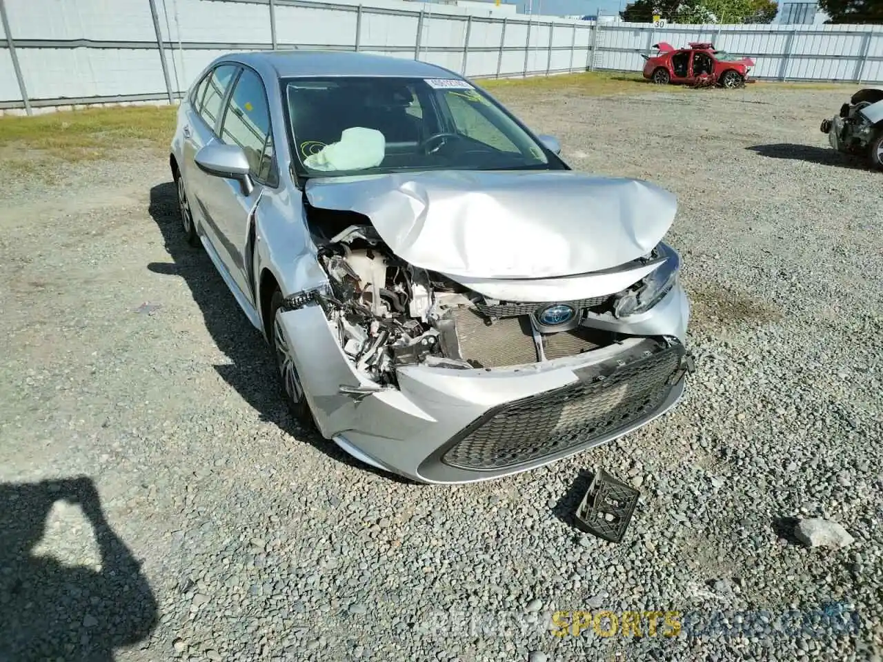 1 Photograph of a damaged car JTDEBRBEXLJ002897 TOYOTA COROLLA 2020