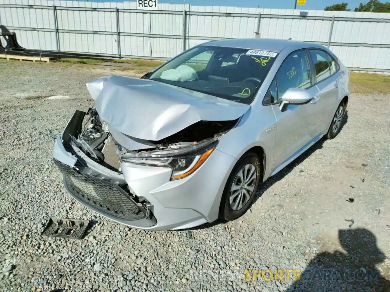 2 Photograph of a damaged car JTDEBRBEXLJ002897 TOYOTA COROLLA 2020