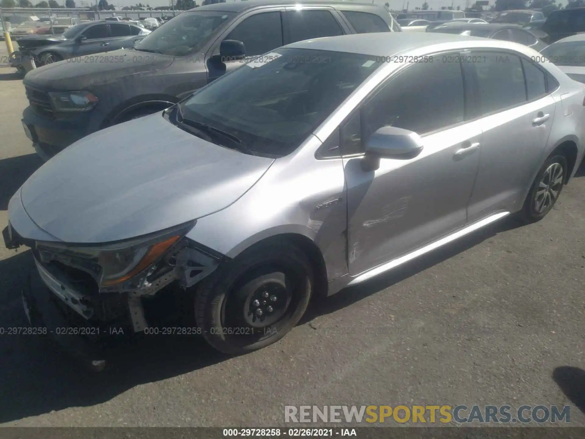 2 Photograph of a damaged car JTDEBRBEXLJ003936 TOYOTA COROLLA 2020