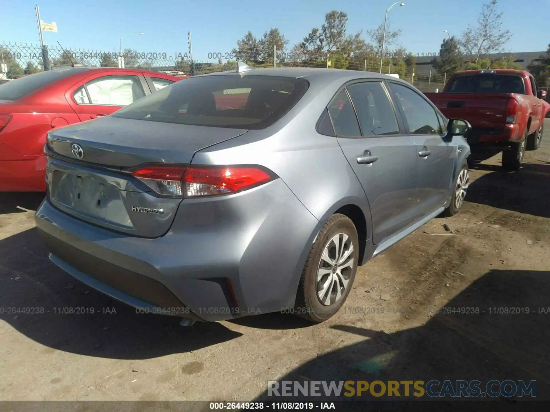 4 Photograph of a damaged car JTDEBRBEXLJ006609 TOYOTA COROLLA 2020