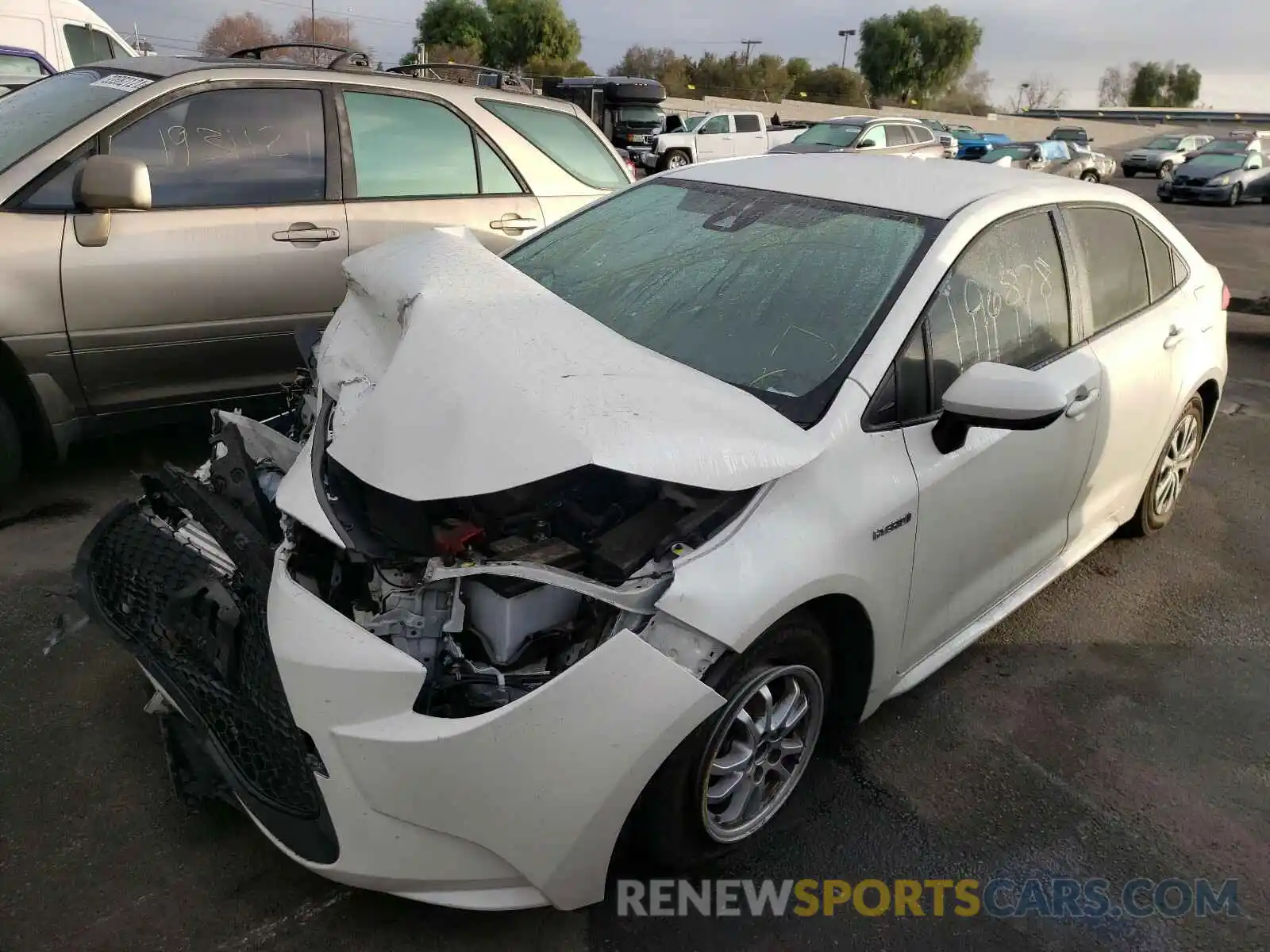 2 Photograph of a damaged car JTDEBRBEXLJ007775 TOYOTA COROLLA 2020