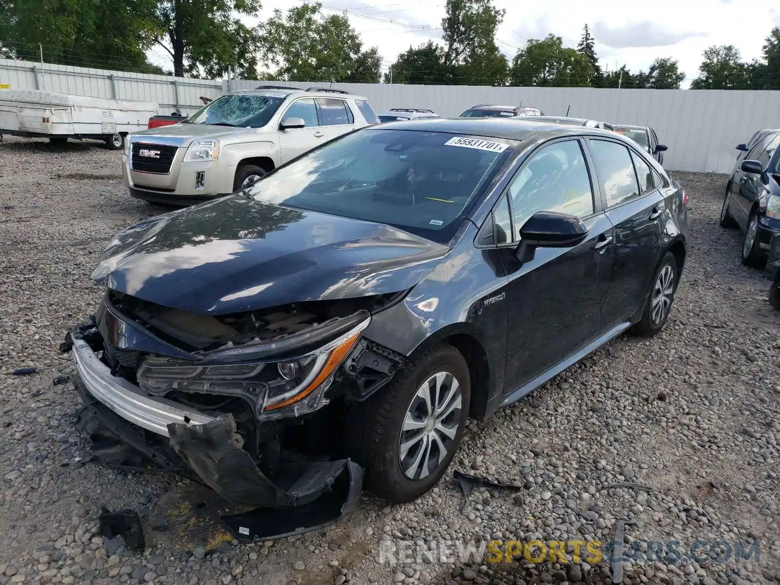 2 Photograph of a damaged car JTDEBRBEXLJ008733 TOYOTA COROLLA 2020