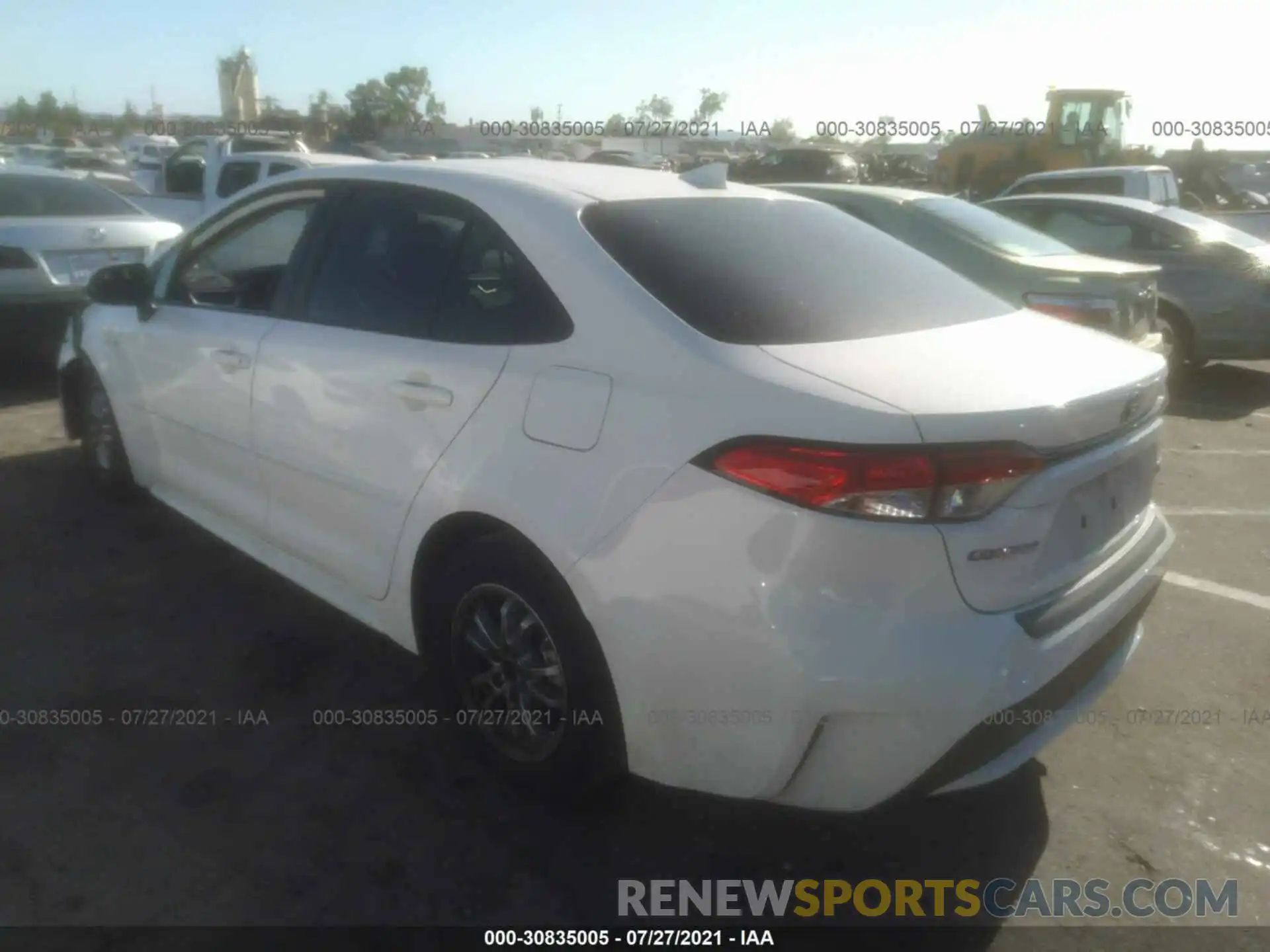 3 Photograph of a damaged car JTDEBRBEXLJ009574 TOYOTA COROLLA 2020