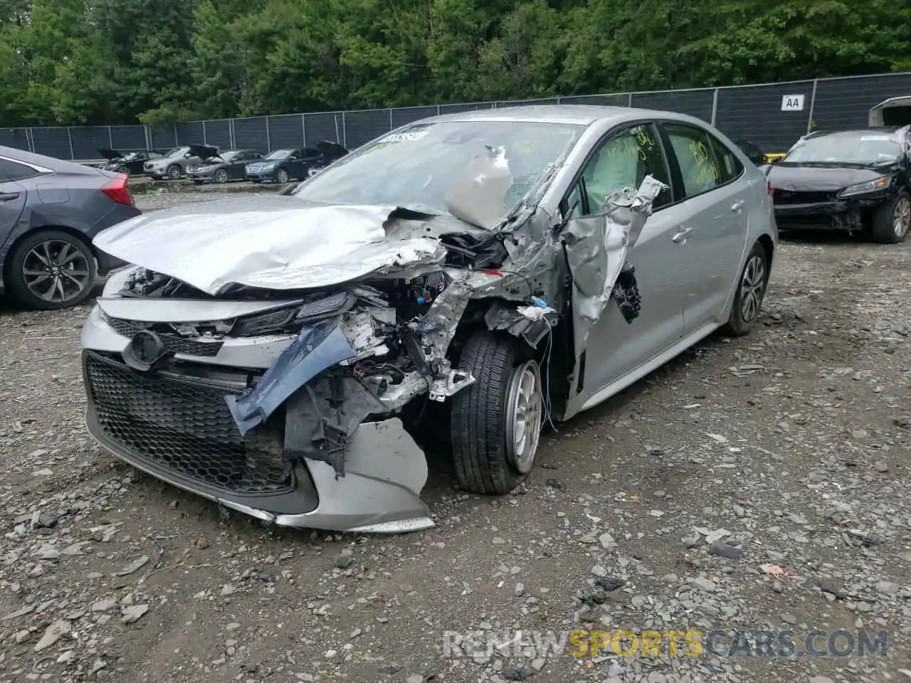 2 Photograph of a damaged car JTDEBRBEXLJ009607 TOYOTA COROLLA 2020