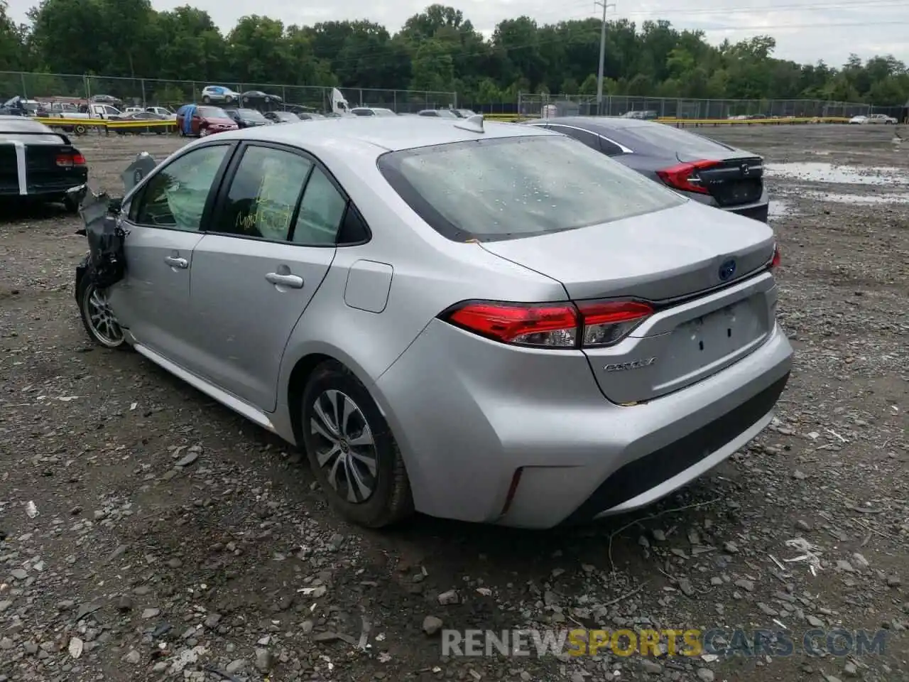 3 Photograph of a damaged car JTDEBRBEXLJ009607 TOYOTA COROLLA 2020