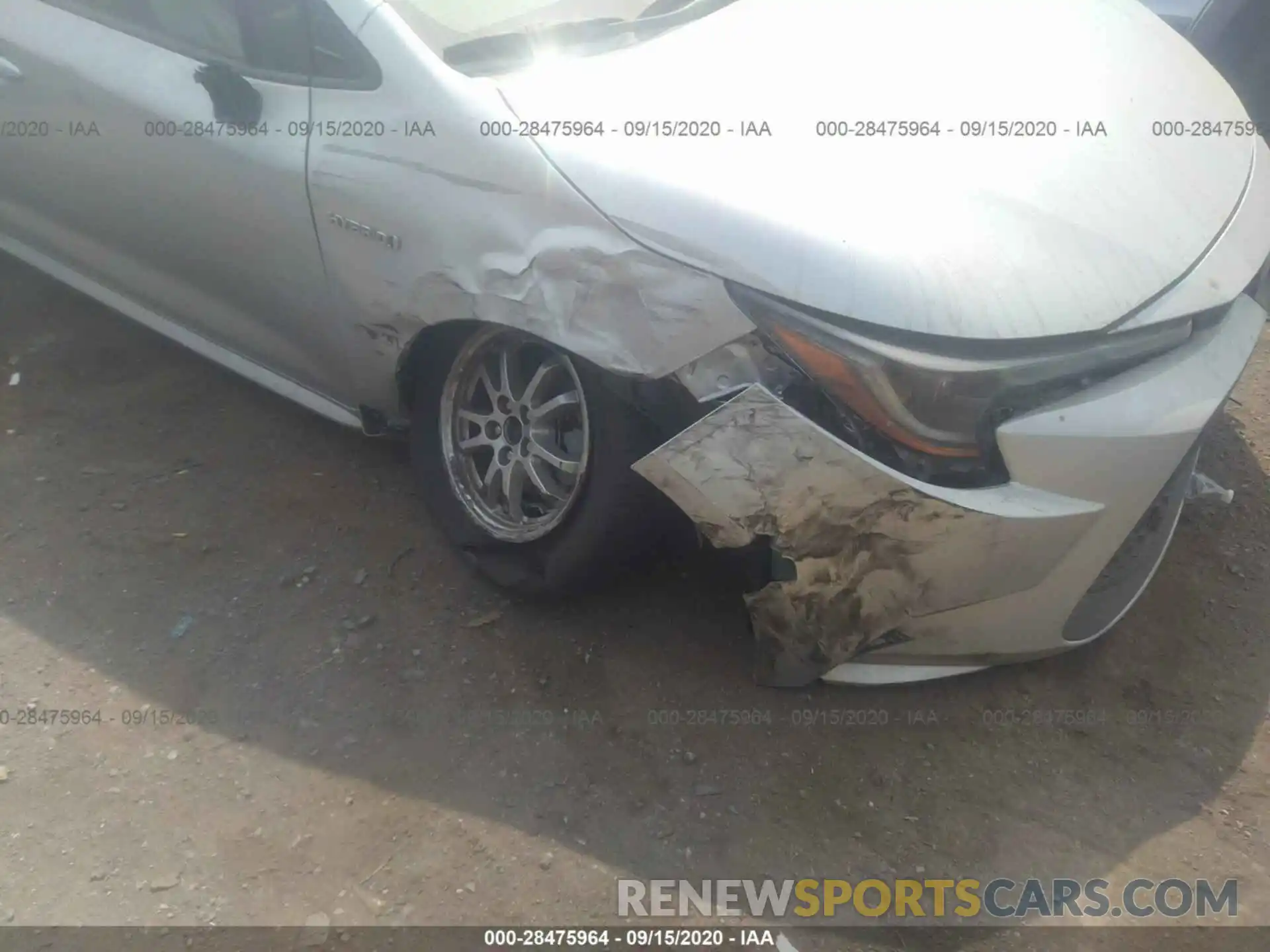 6 Photograph of a damaged car JTDEBRBEXLJ009834 TOYOTA COROLLA 2020