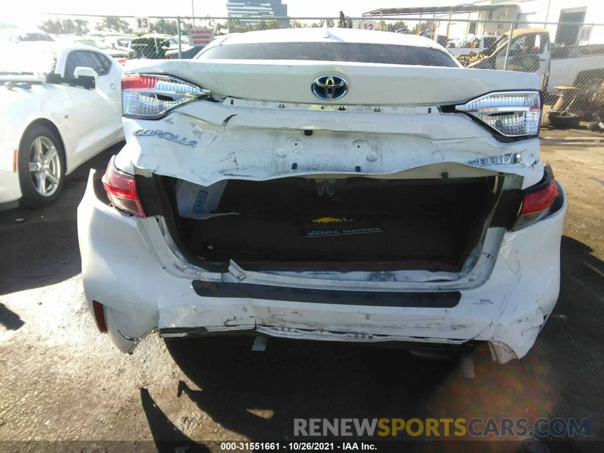 6 Photograph of a damaged car JTDEBRBEXLJ011177 TOYOTA COROLLA 2020