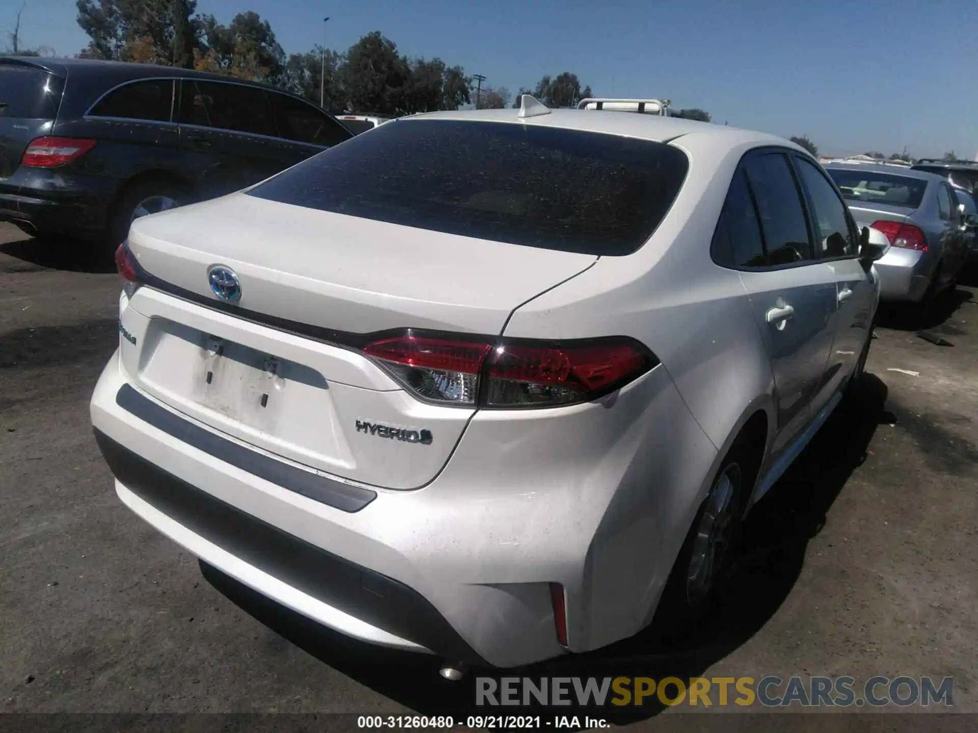 4 Photograph of a damaged car JTDEBRBEXLJ011342 TOYOTA COROLLA 2020