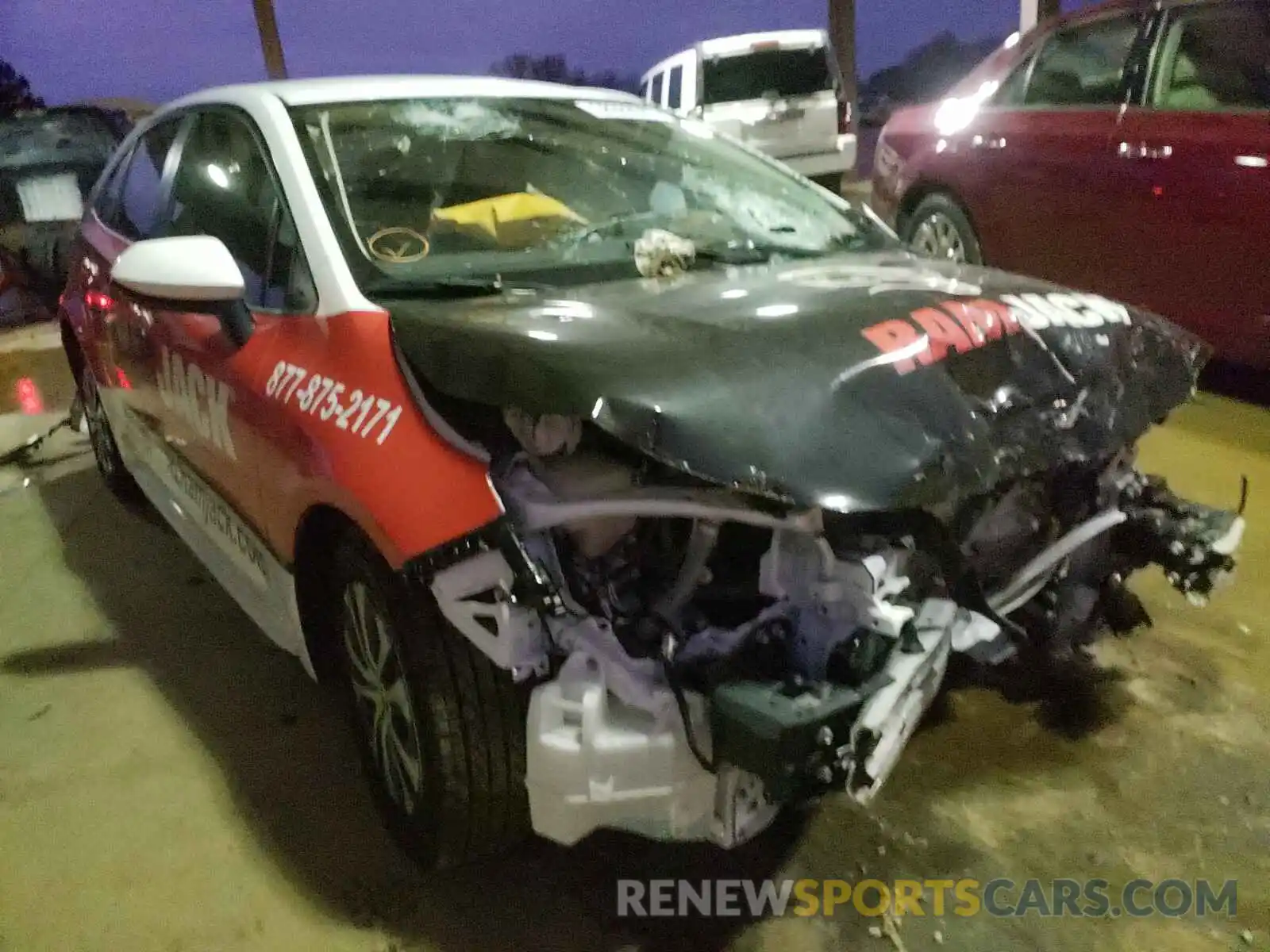 1 Photograph of a damaged car JTDEBRBEXLJ012930 TOYOTA COROLLA 2020