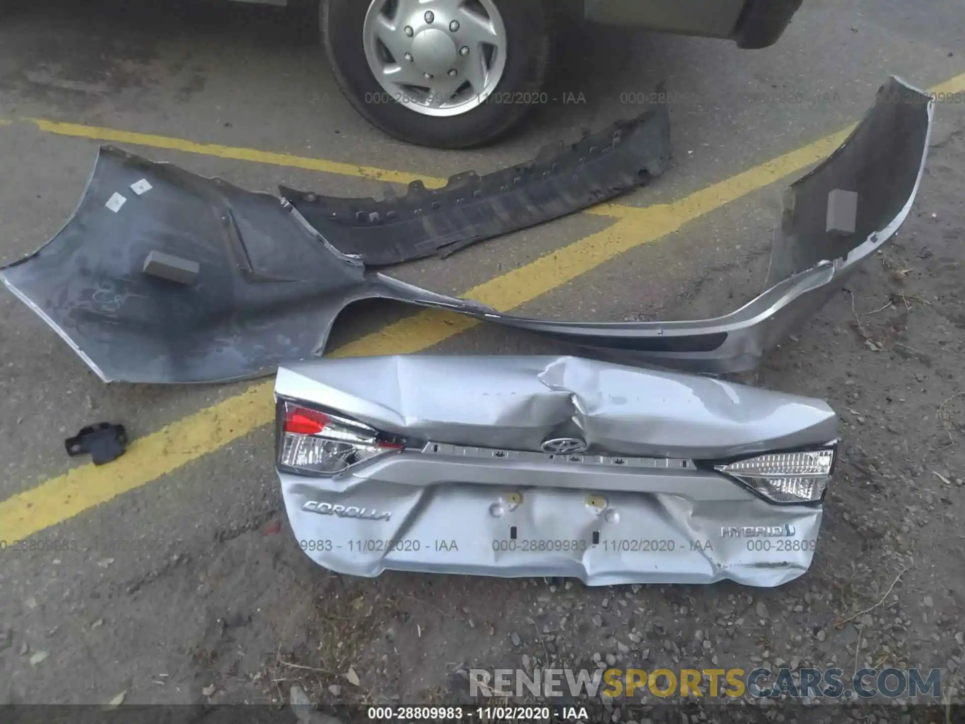 12 Photograph of a damaged car JTDEBRBEXLJ013043 TOYOTA COROLLA 2020