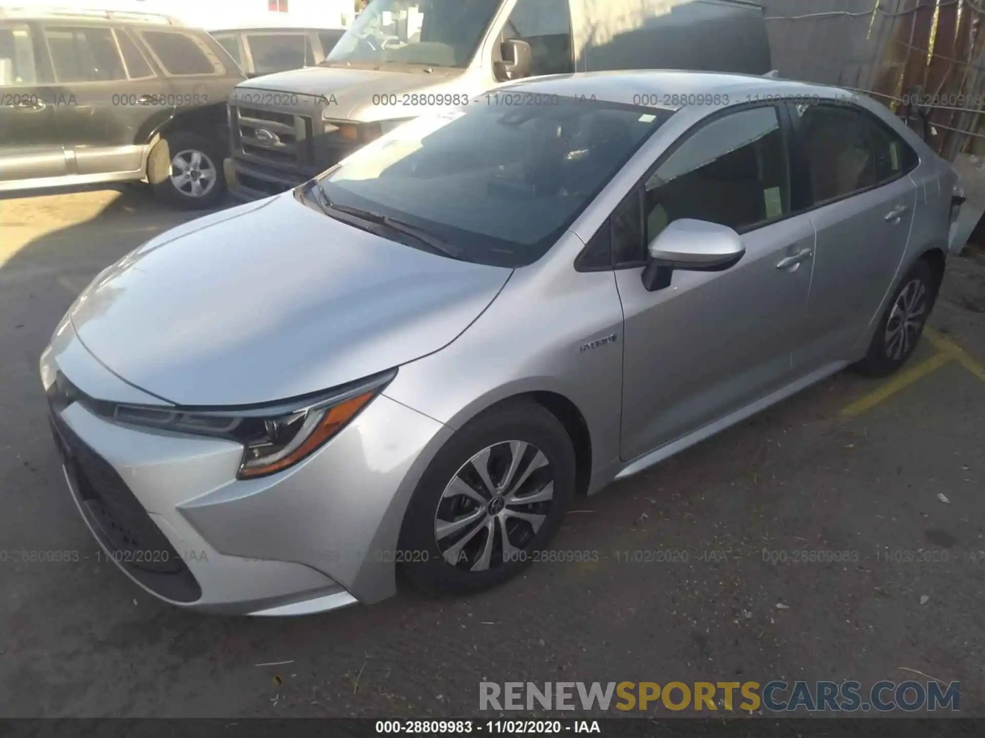 2 Photograph of a damaged car JTDEBRBEXLJ013043 TOYOTA COROLLA 2020