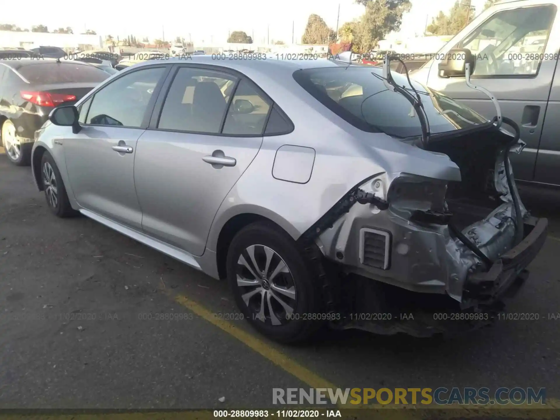 3 Photograph of a damaged car JTDEBRBEXLJ013043 TOYOTA COROLLA 2020