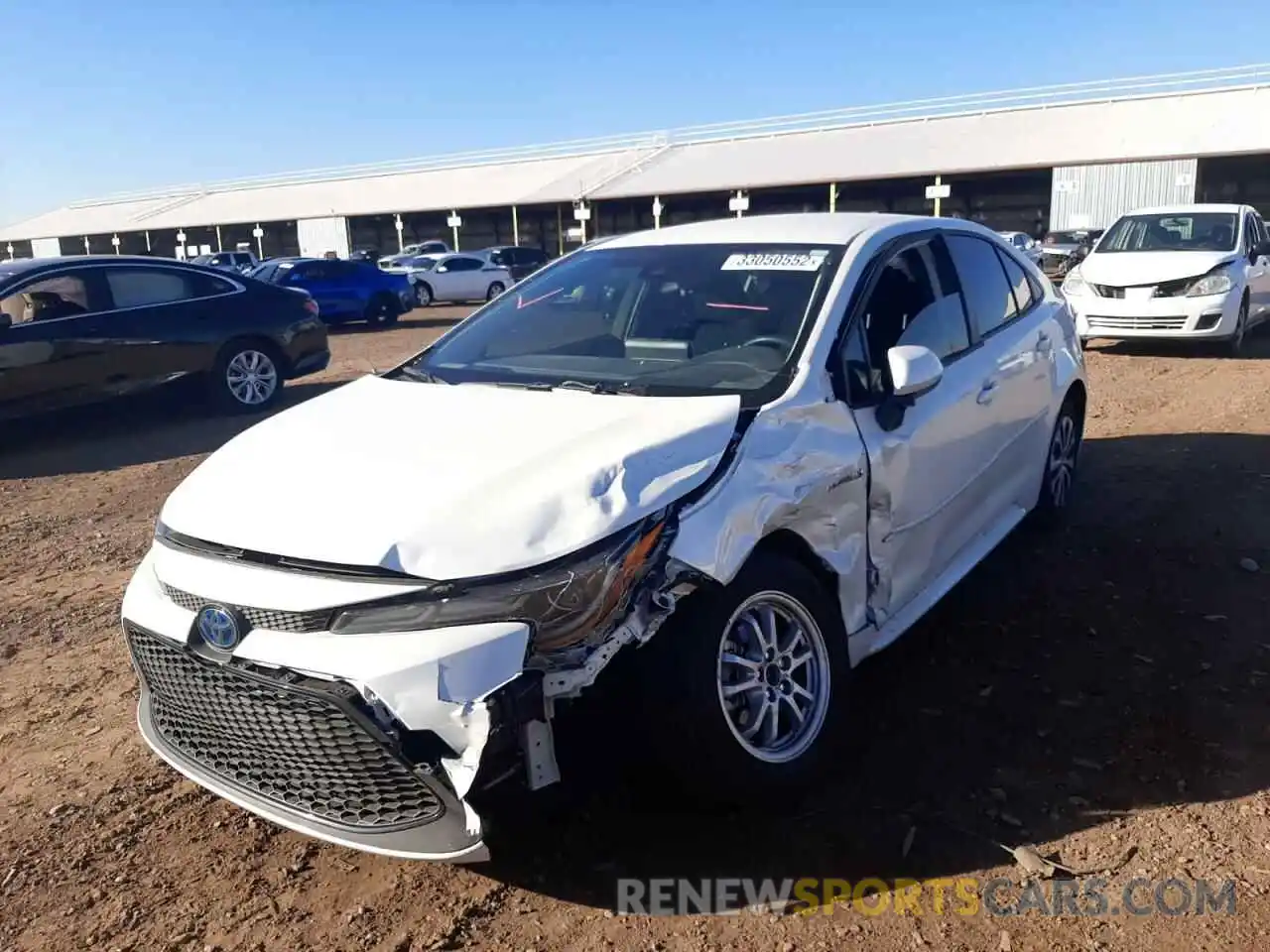 2 Photograph of a damaged car JTDEBRBEXLJ013155 TOYOTA COROLLA 2020