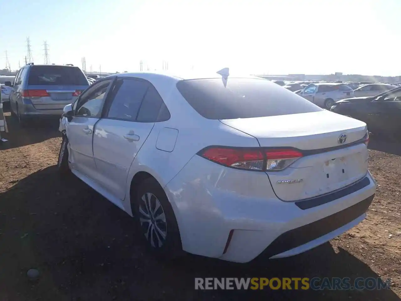 3 Photograph of a damaged car JTDEBRBEXLJ013155 TOYOTA COROLLA 2020