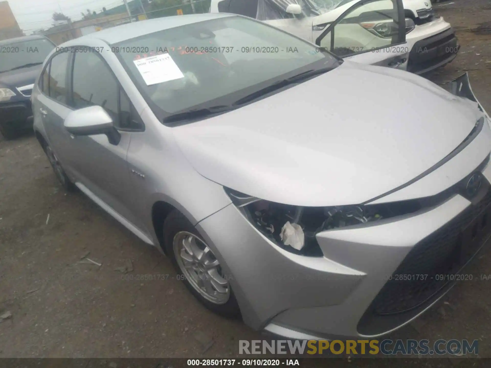 1 Photograph of a damaged car JTDEBRBEXLJ014614 TOYOTA COROLLA 2020