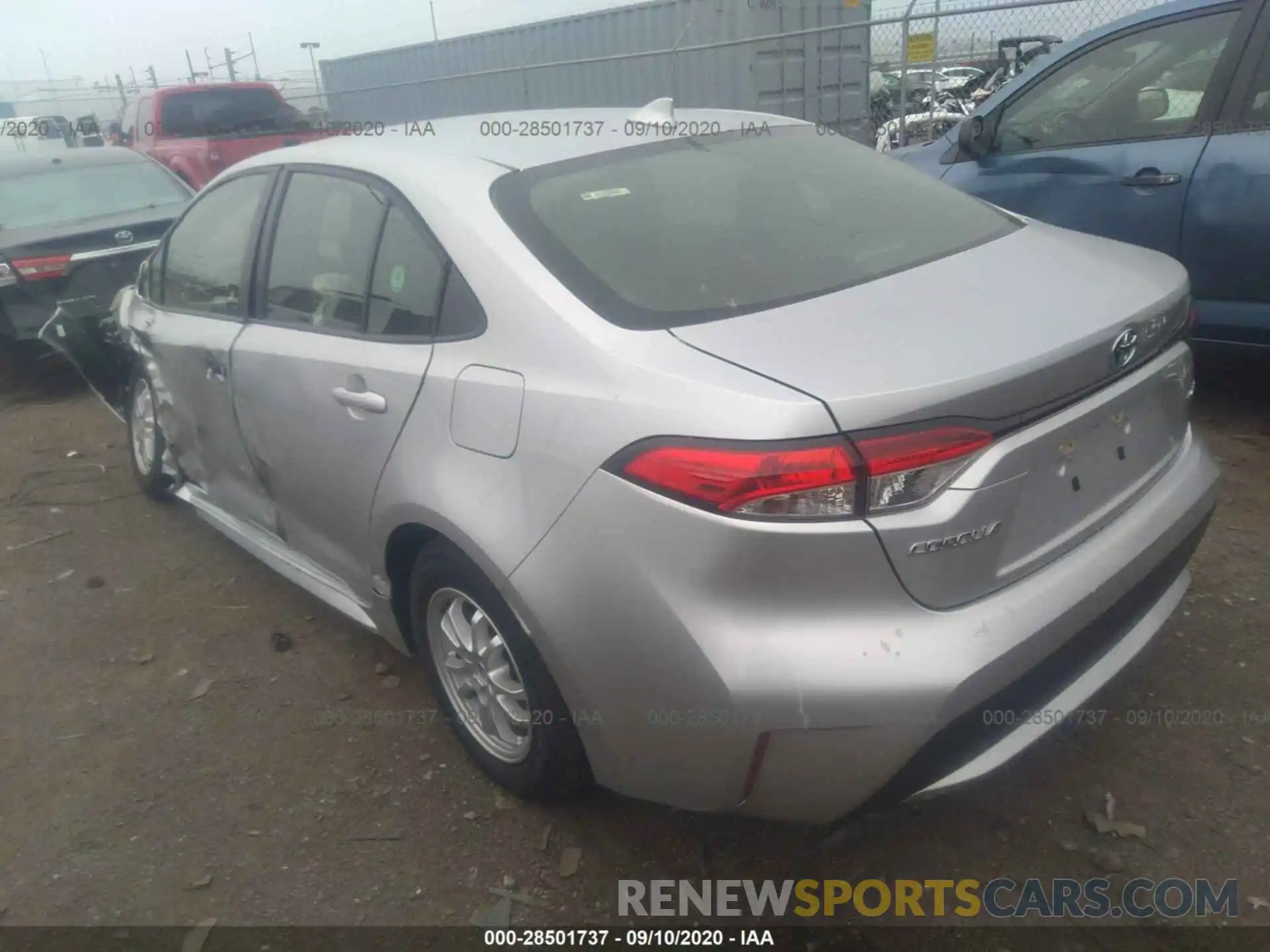 3 Photograph of a damaged car JTDEBRBEXLJ014614 TOYOTA COROLLA 2020