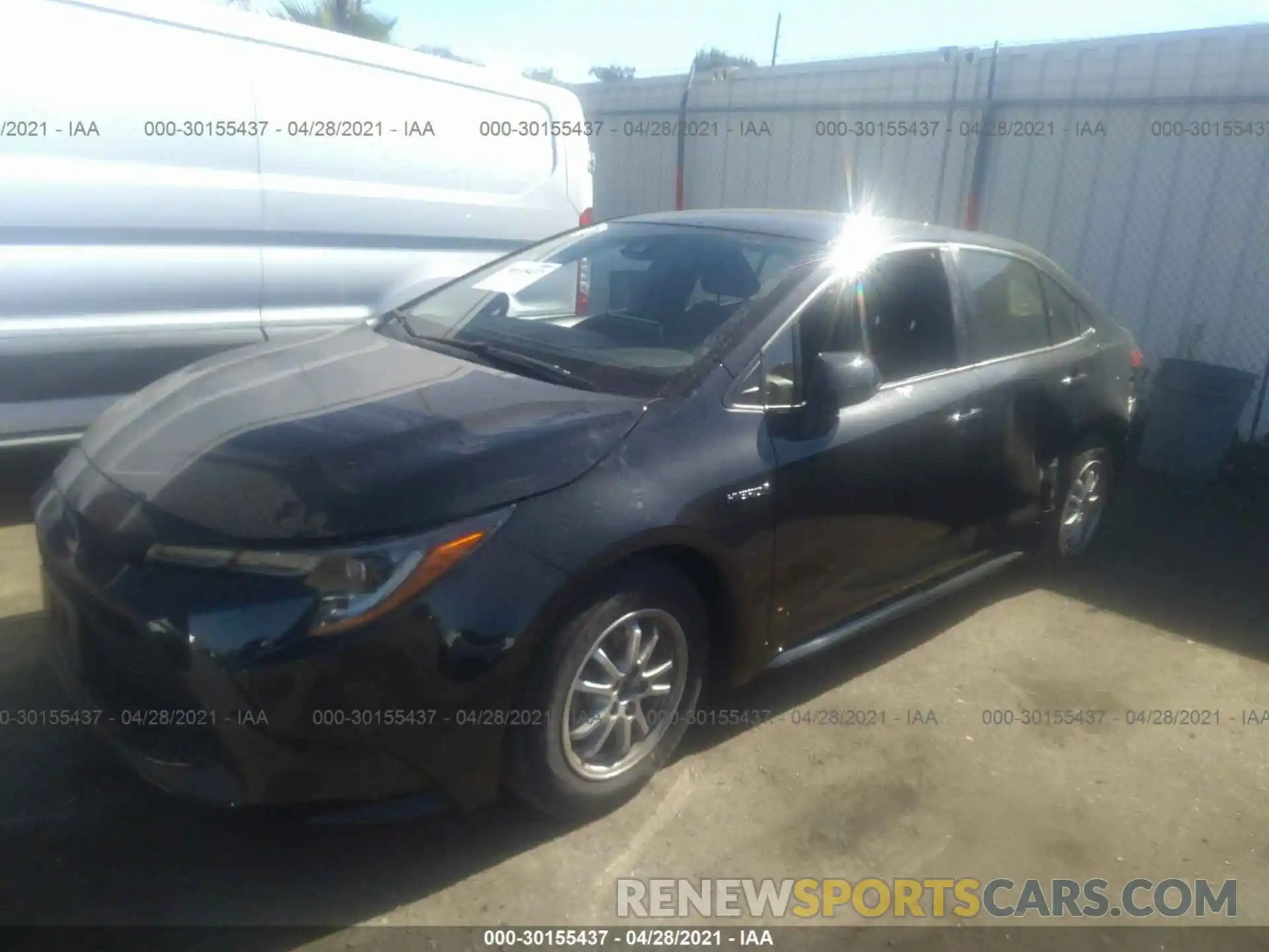 2 Photograph of a damaged car JTDEBRBEXLJ014760 TOYOTA COROLLA 2020