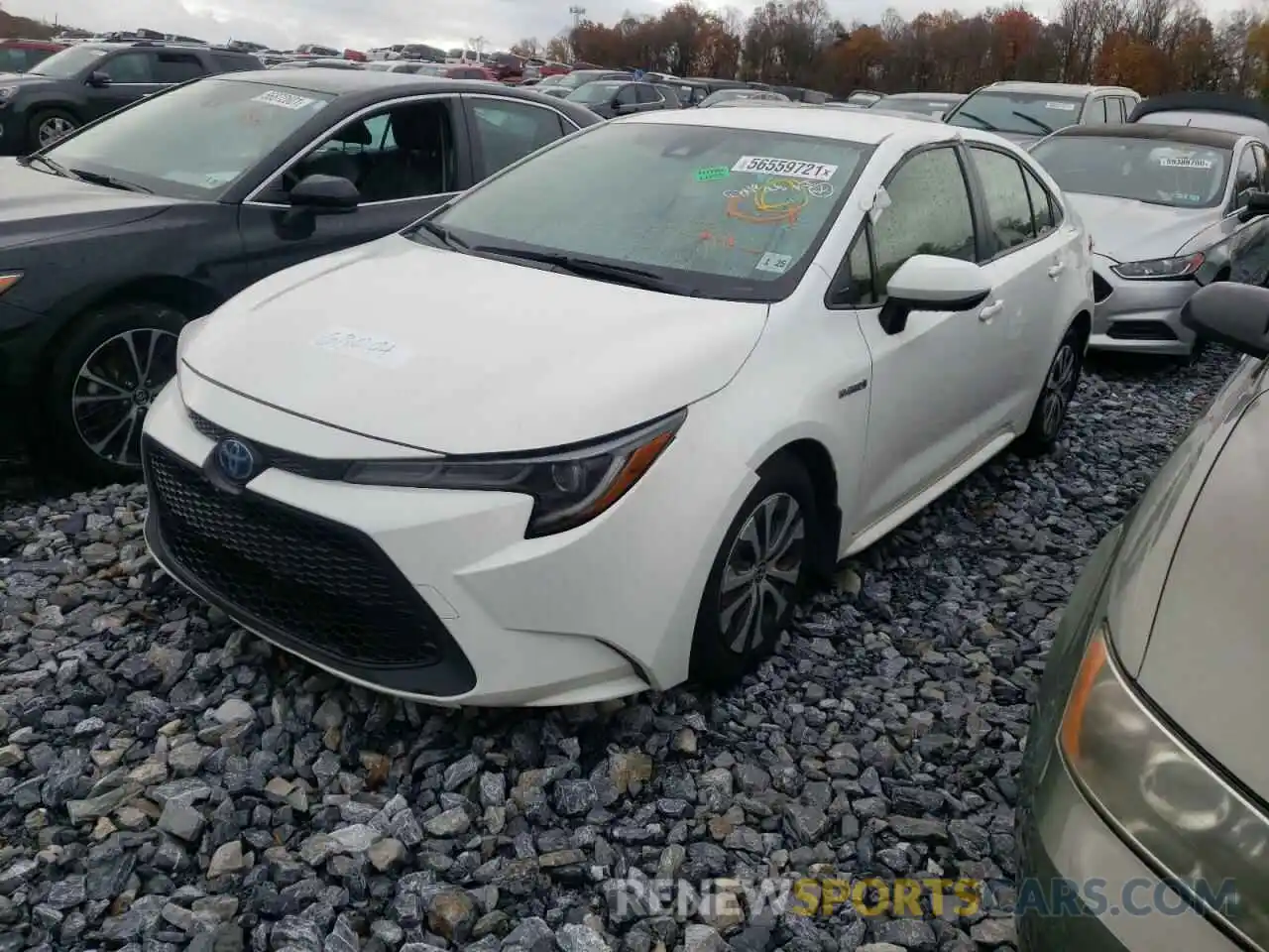 2 Photograph of a damaged car JTDEBRBEXLJ015410 TOYOTA COROLLA 2020