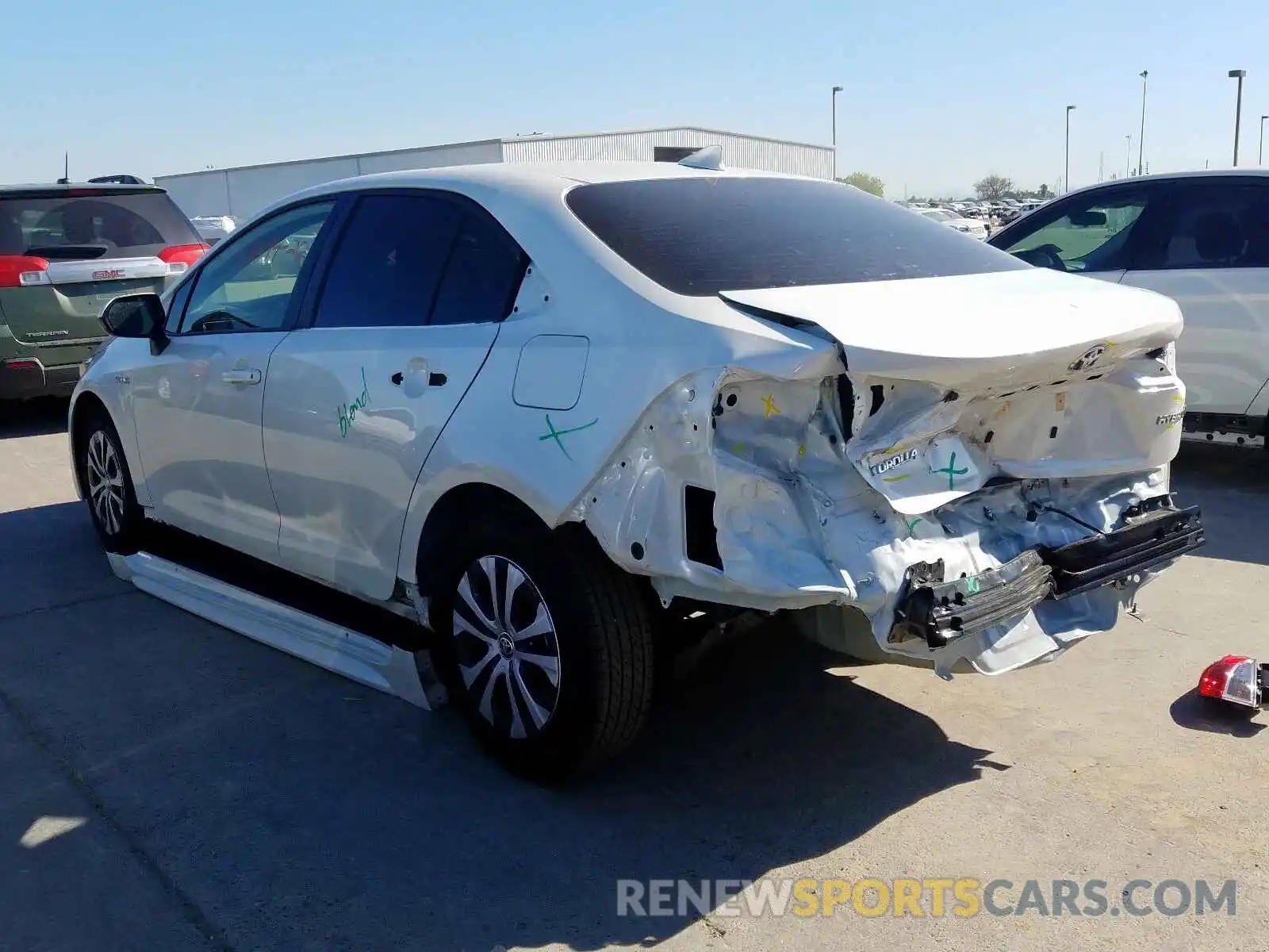 3 Photograph of a damaged car JTDEBRBEXLJ016444 TOYOTA COROLLA 2020