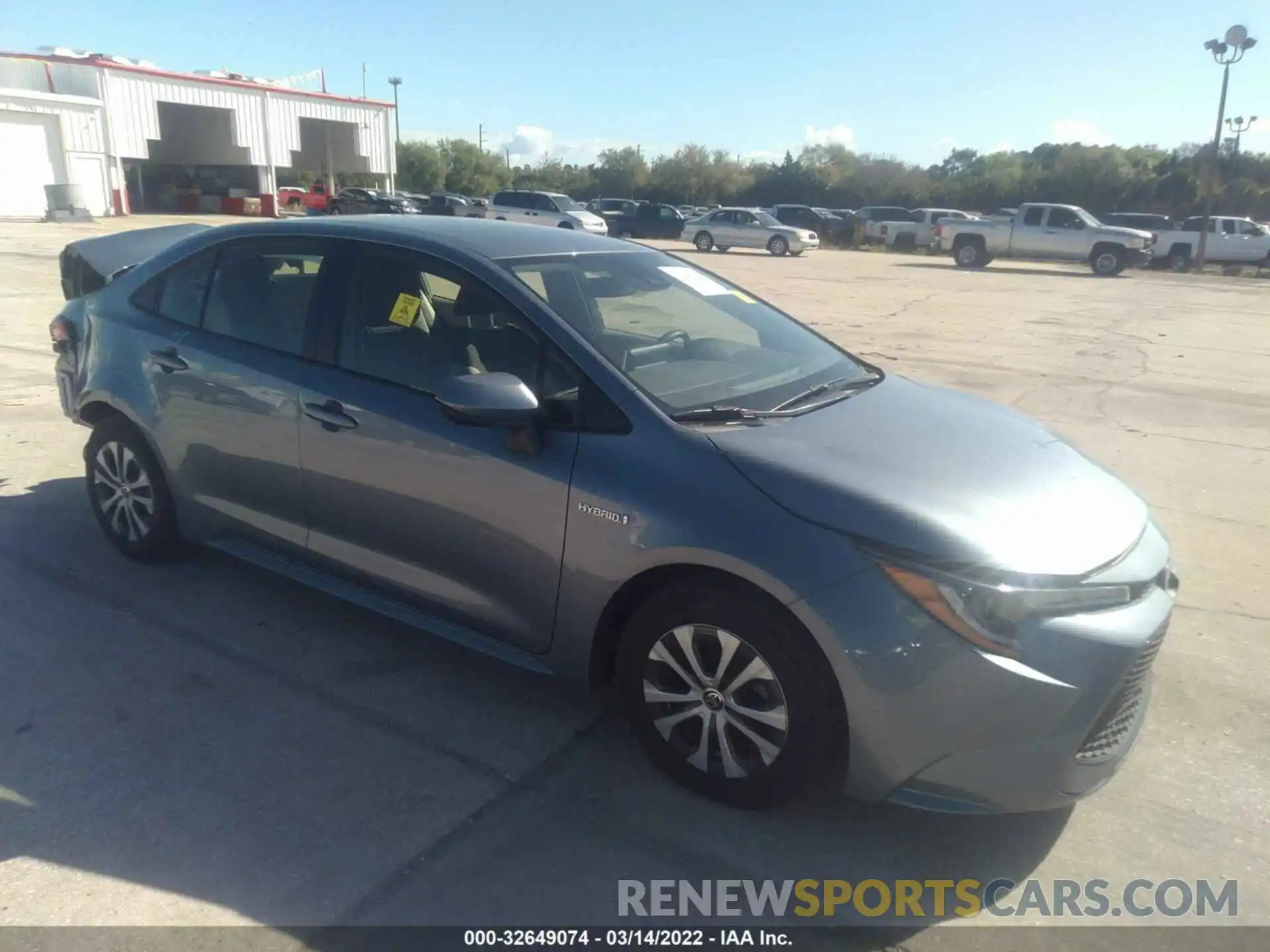 1 Photograph of a damaged car JTDEBRBEXLJ016587 TOYOTA COROLLA 2020