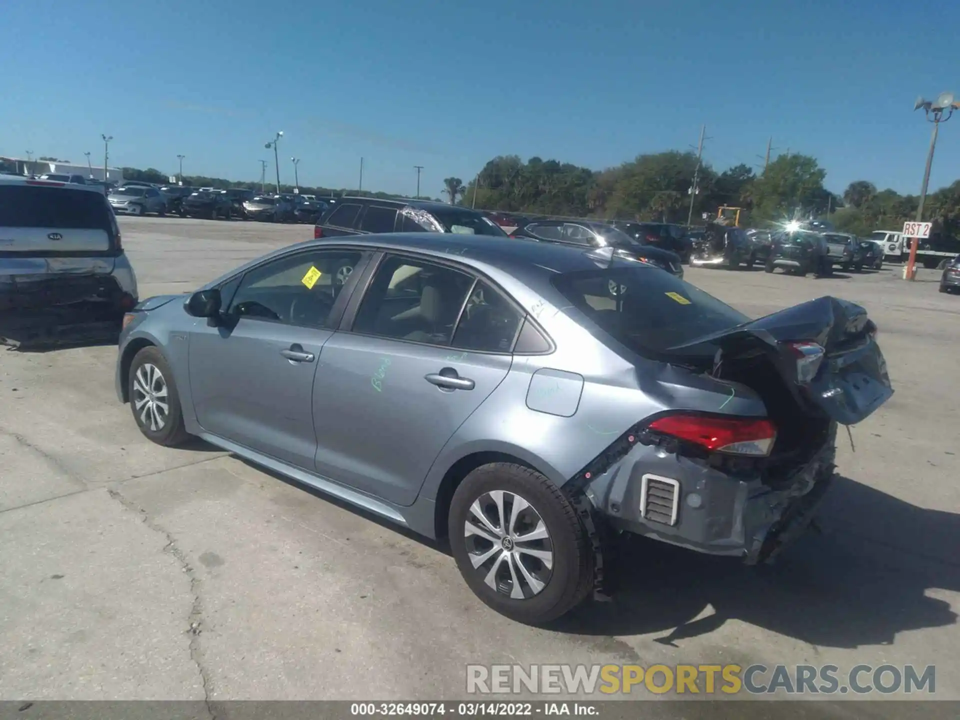 3 Photograph of a damaged car JTDEBRBEXLJ016587 TOYOTA COROLLA 2020