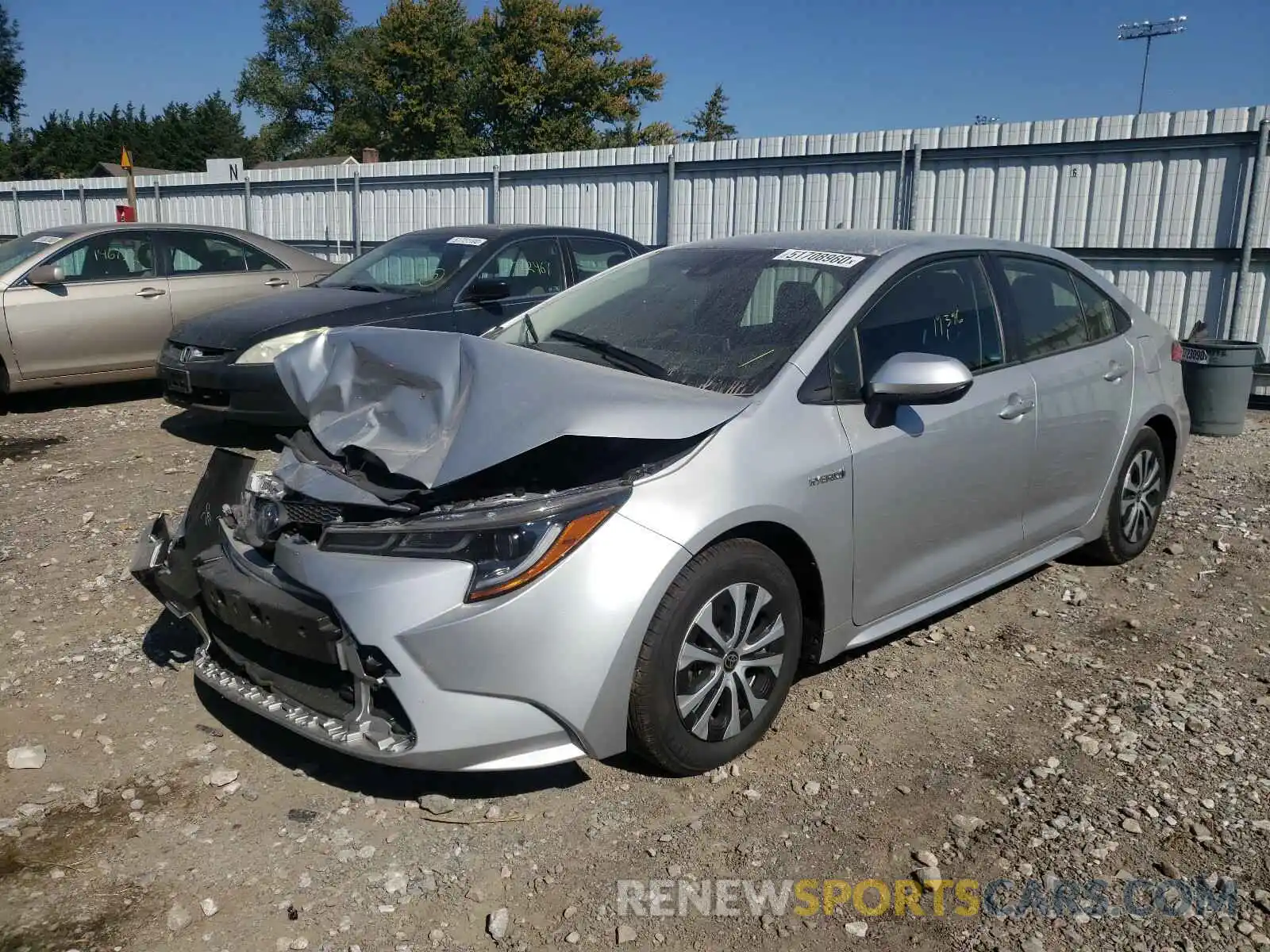 2 Photograph of a damaged car JTDEBRBEXLJ017772 TOYOTA COROLLA 2020