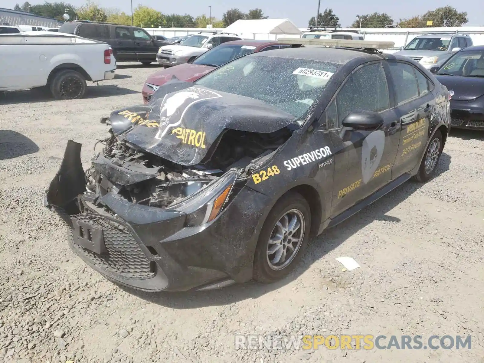 2 Photograph of a damaged car JTDEBRBEXLJ018033 TOYOTA COROLLA 2020