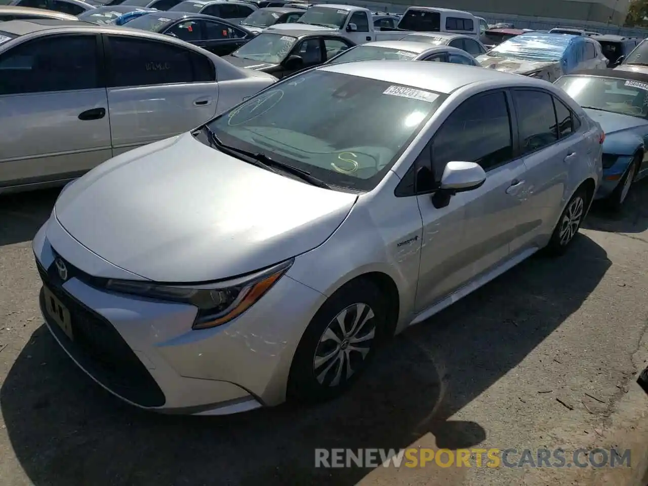 2 Photograph of a damaged car JTDEBRBEXLJ018744 TOYOTA COROLLA 2020