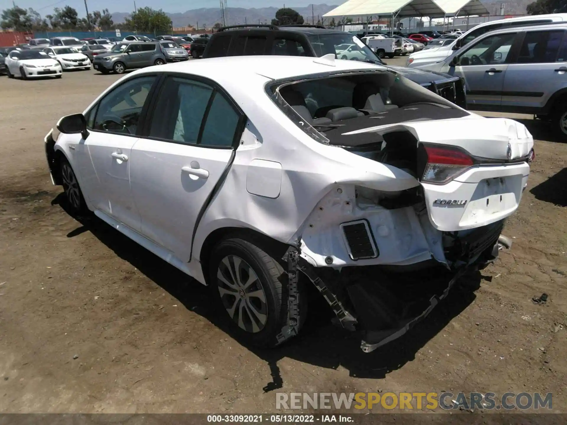 3 Photograph of a damaged car JTDEBRBEXLJ019456 TOYOTA COROLLA 2020