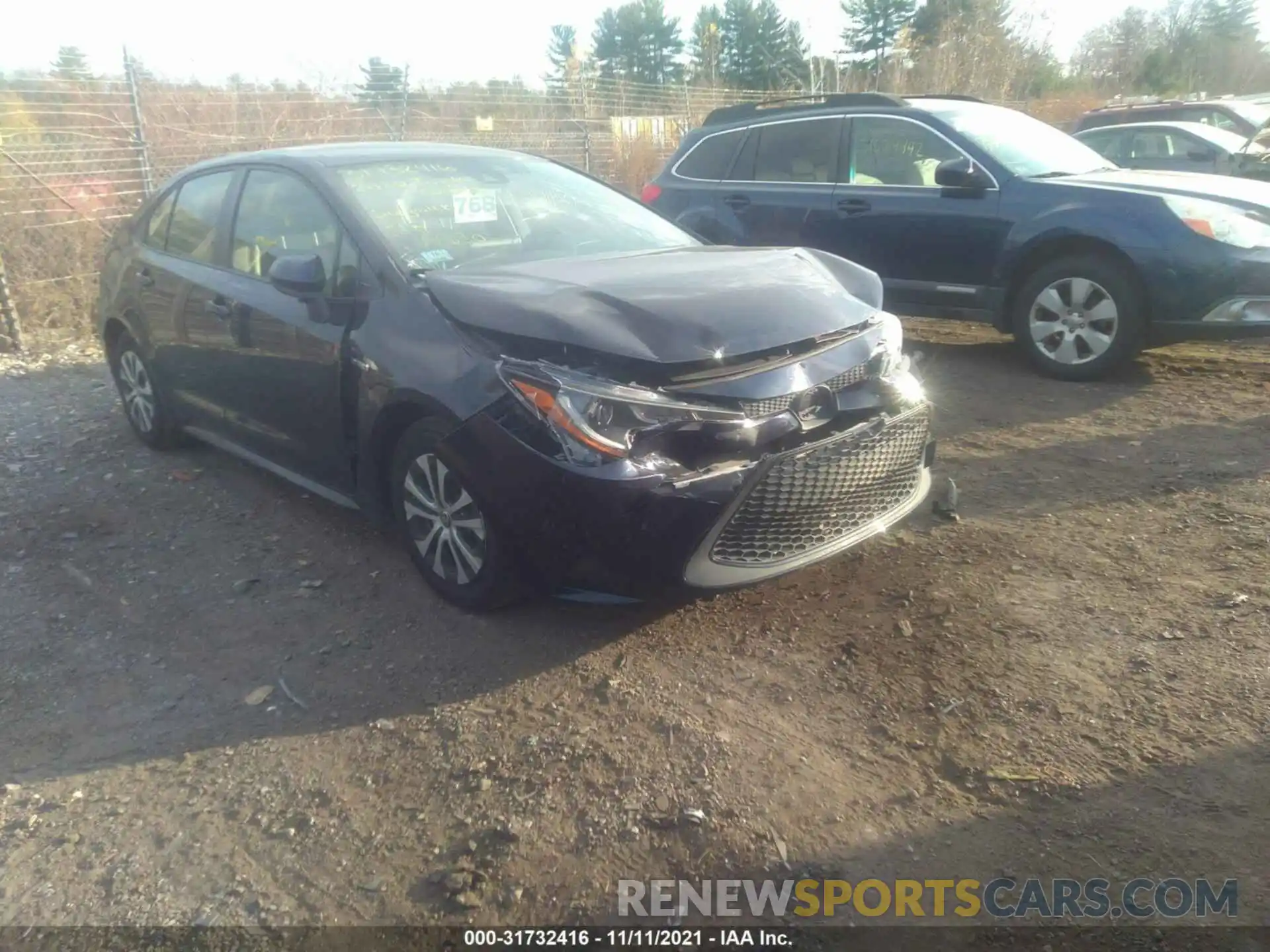 1 Photograph of a damaged car JTDEBRBEXLJ019540 TOYOTA COROLLA 2020