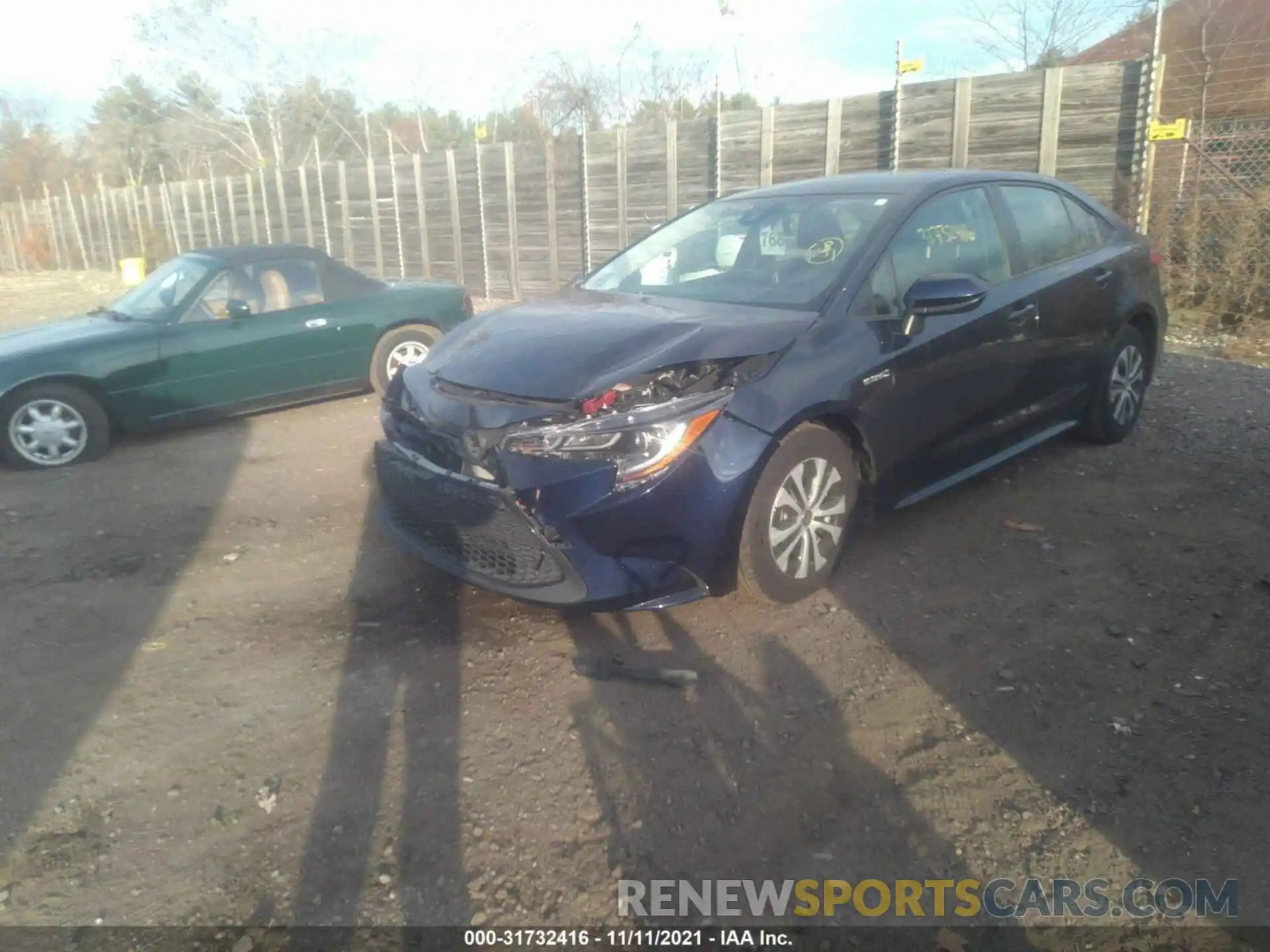 2 Photograph of a damaged car JTDEBRBEXLJ019540 TOYOTA COROLLA 2020