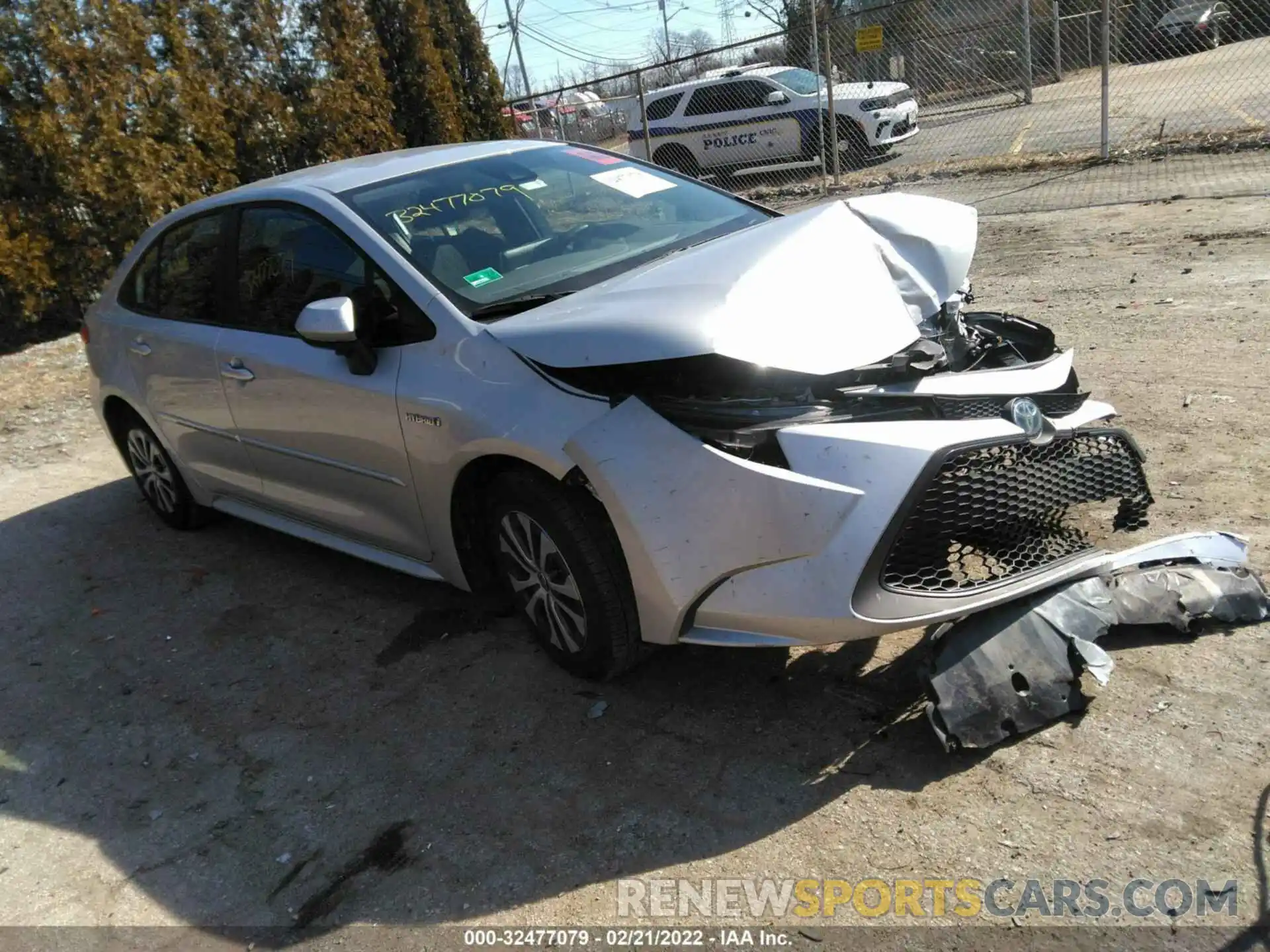 1 Photograph of a damaged car JTDEBRBEXLJ019909 TOYOTA COROLLA 2020