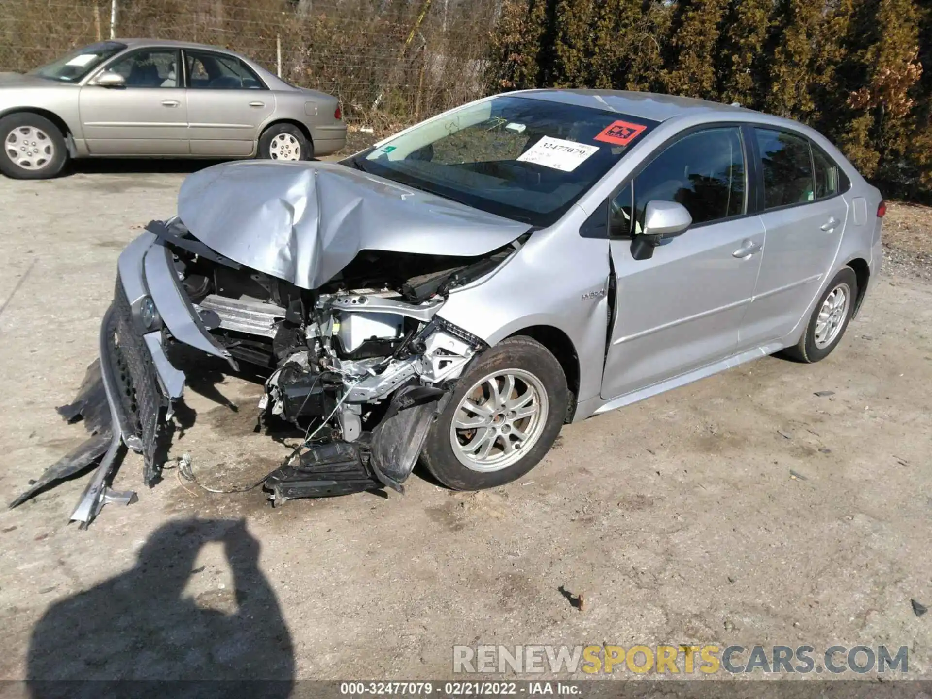 2 Photograph of a damaged car JTDEBRBEXLJ019909 TOYOTA COROLLA 2020