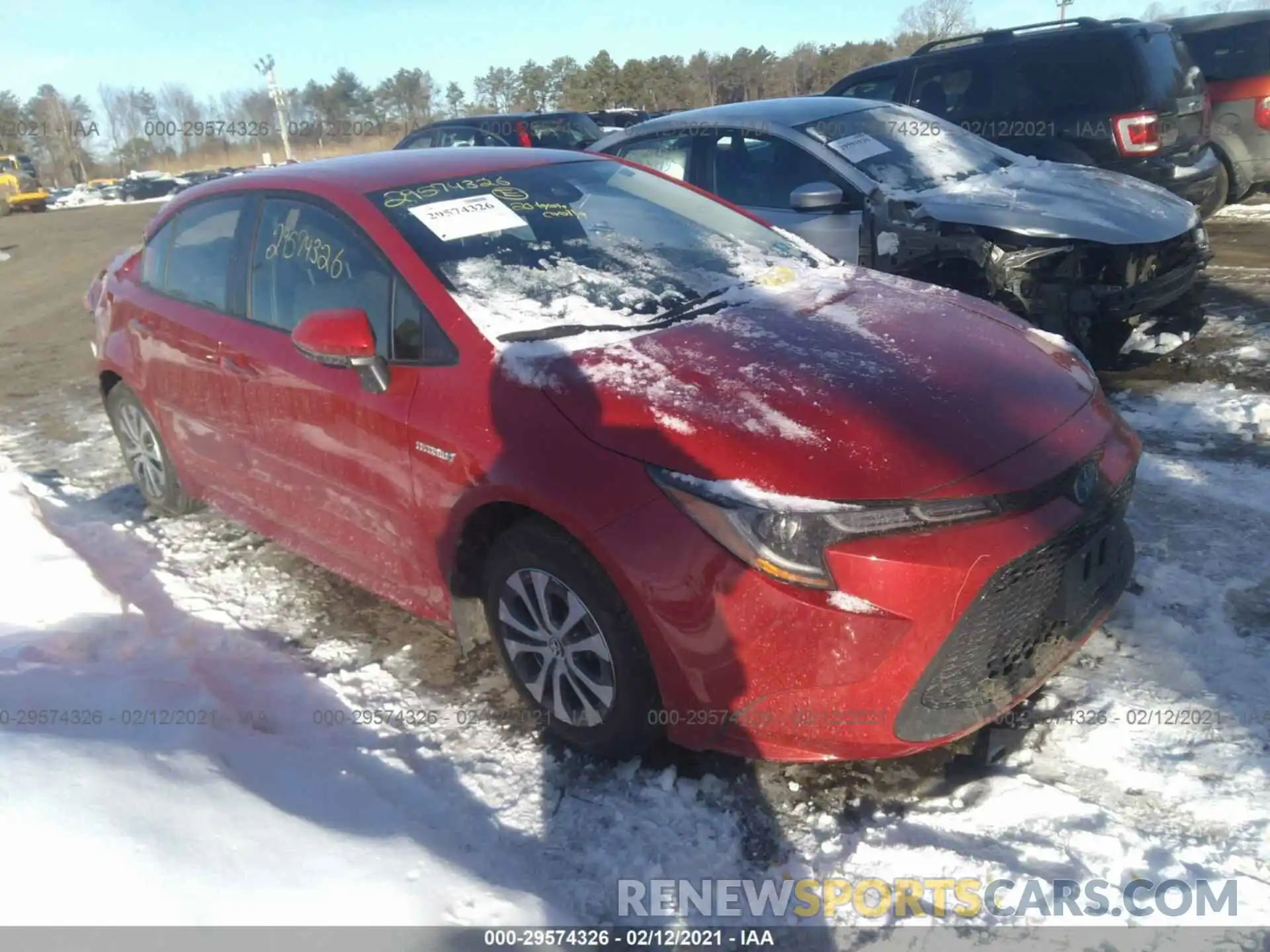 1 Photograph of a damaged car JTDEBRBEXLJ021966 TOYOTA COROLLA 2020