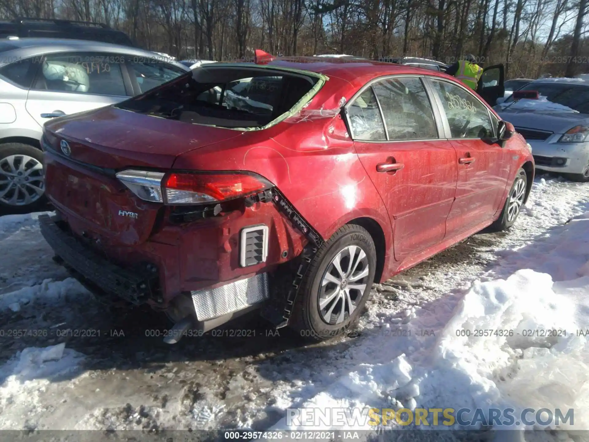 4 Photograph of a damaged car JTDEBRBEXLJ021966 TOYOTA COROLLA 2020