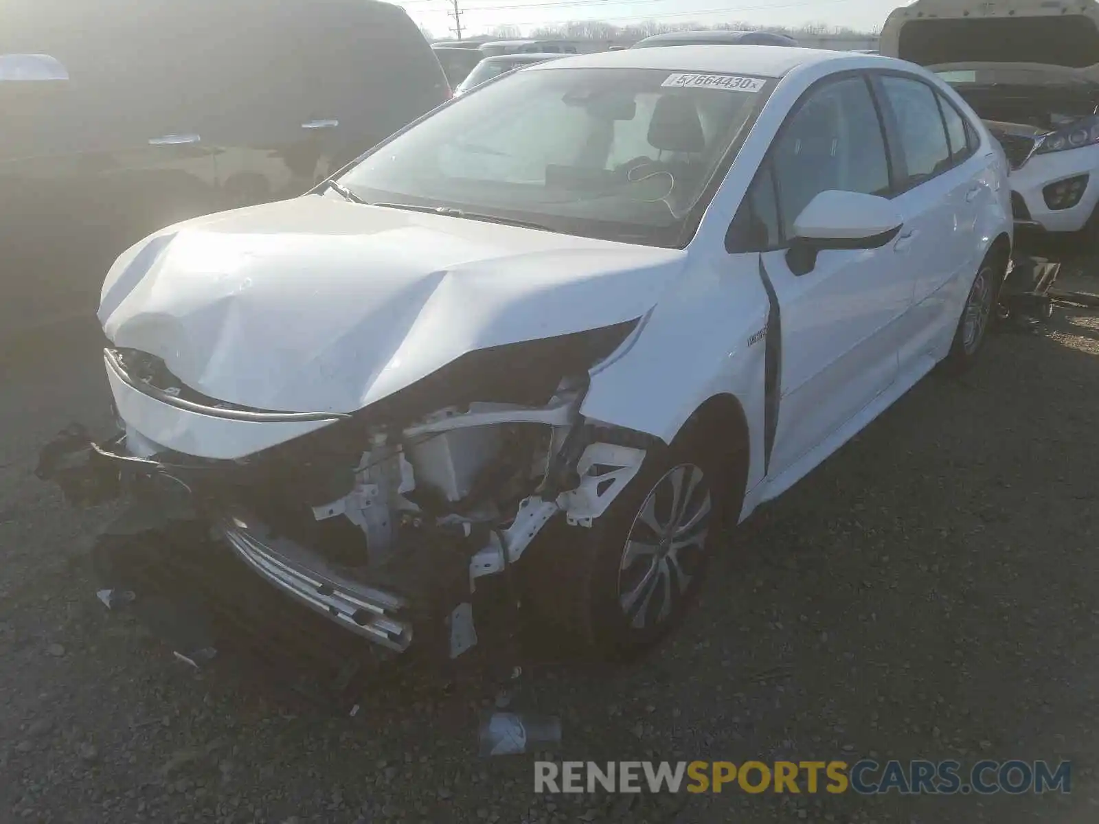 2 Photograph of a damaged car JTDEBRBEXLJ022812 TOYOTA COROLLA 2020