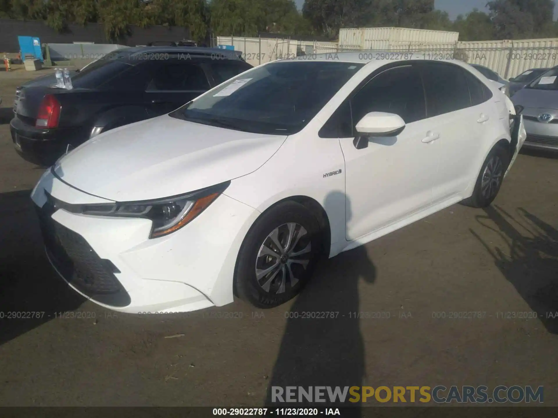 2 Photograph of a damaged car JTDEBRBEXLJ023927 TOYOTA COROLLA 2020