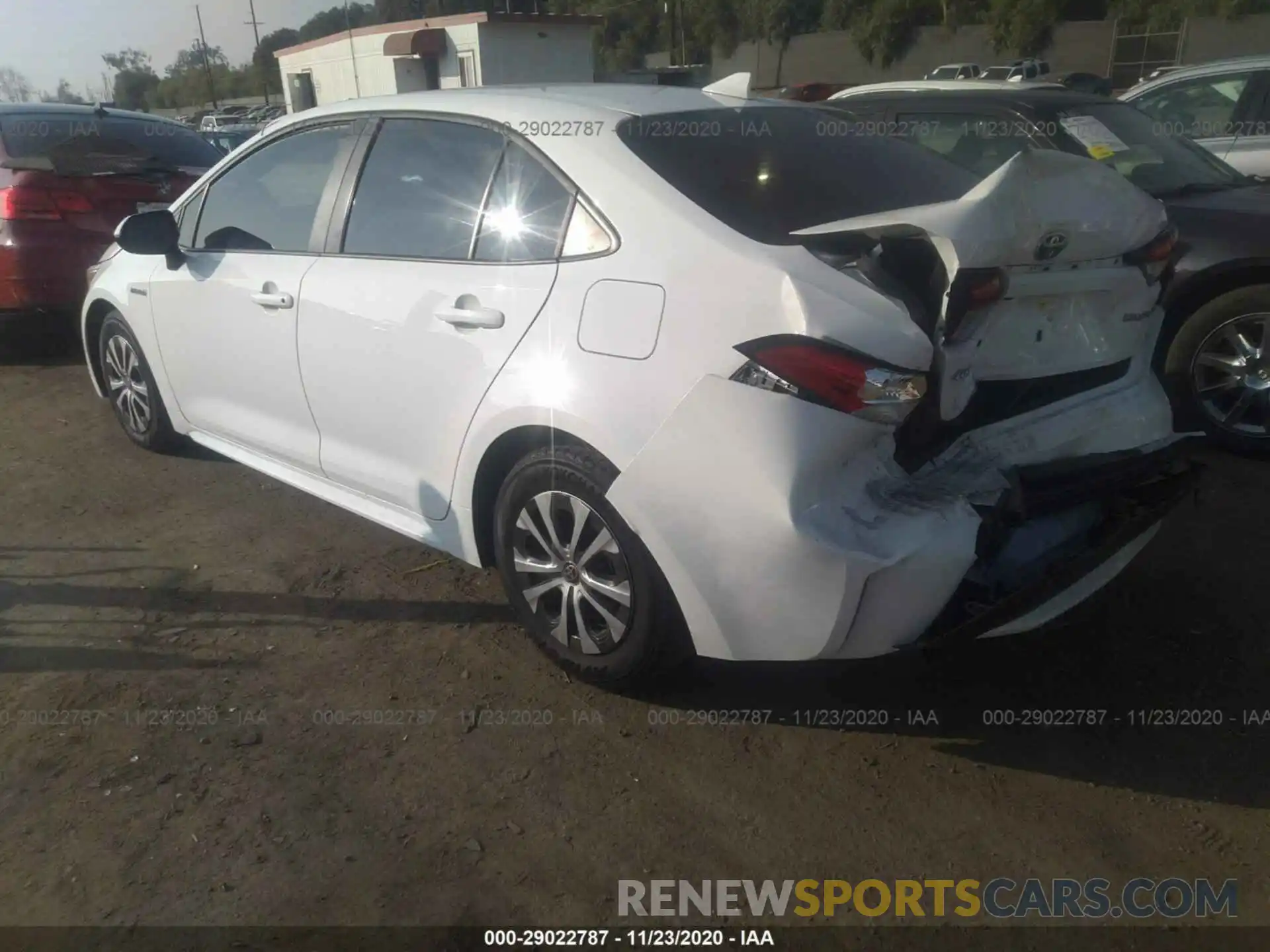 3 Photograph of a damaged car JTDEBRBEXLJ023927 TOYOTA COROLLA 2020